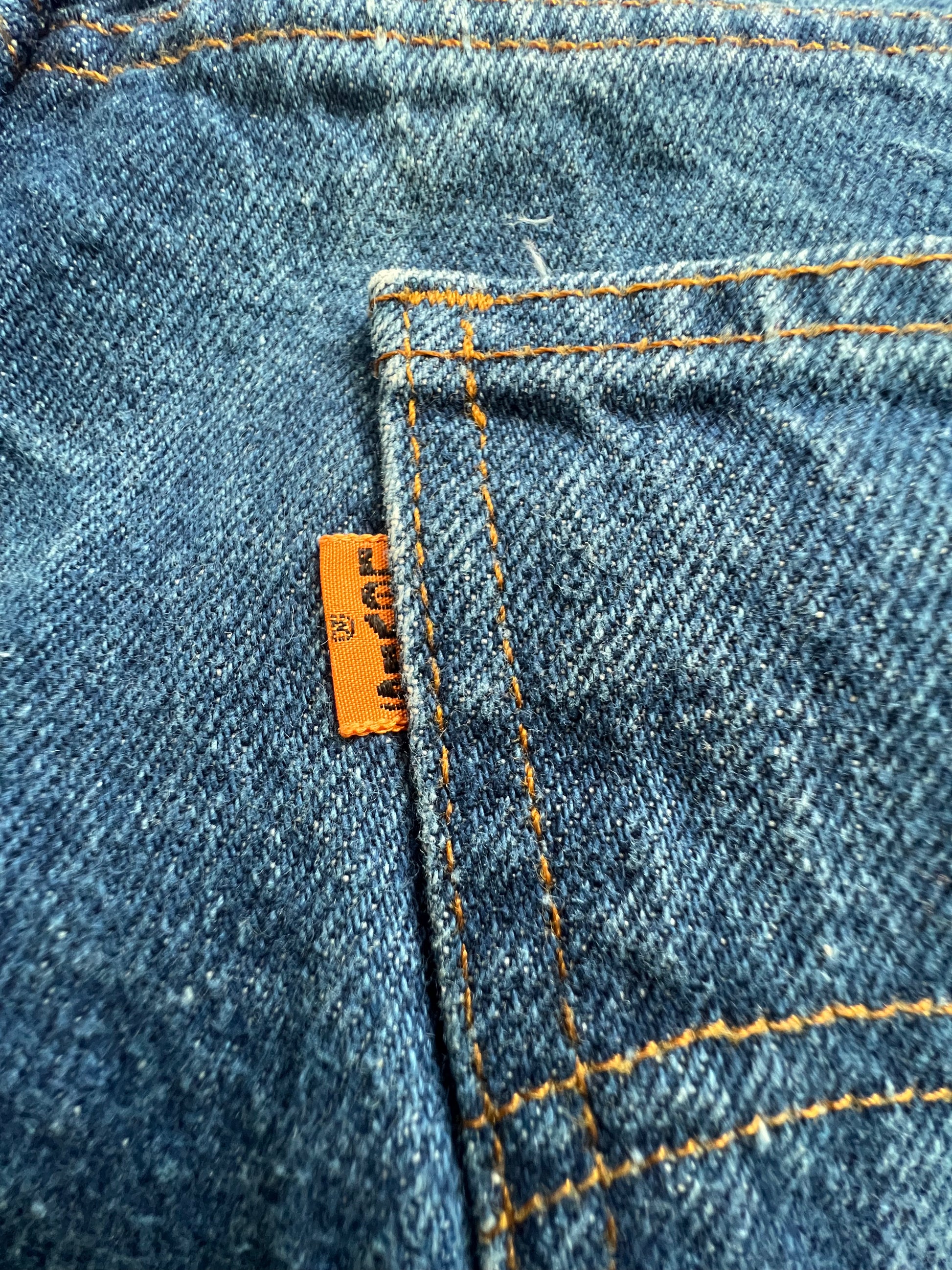'80s Levi's Vintage Orange Tab Dark Wash Flare Jeans