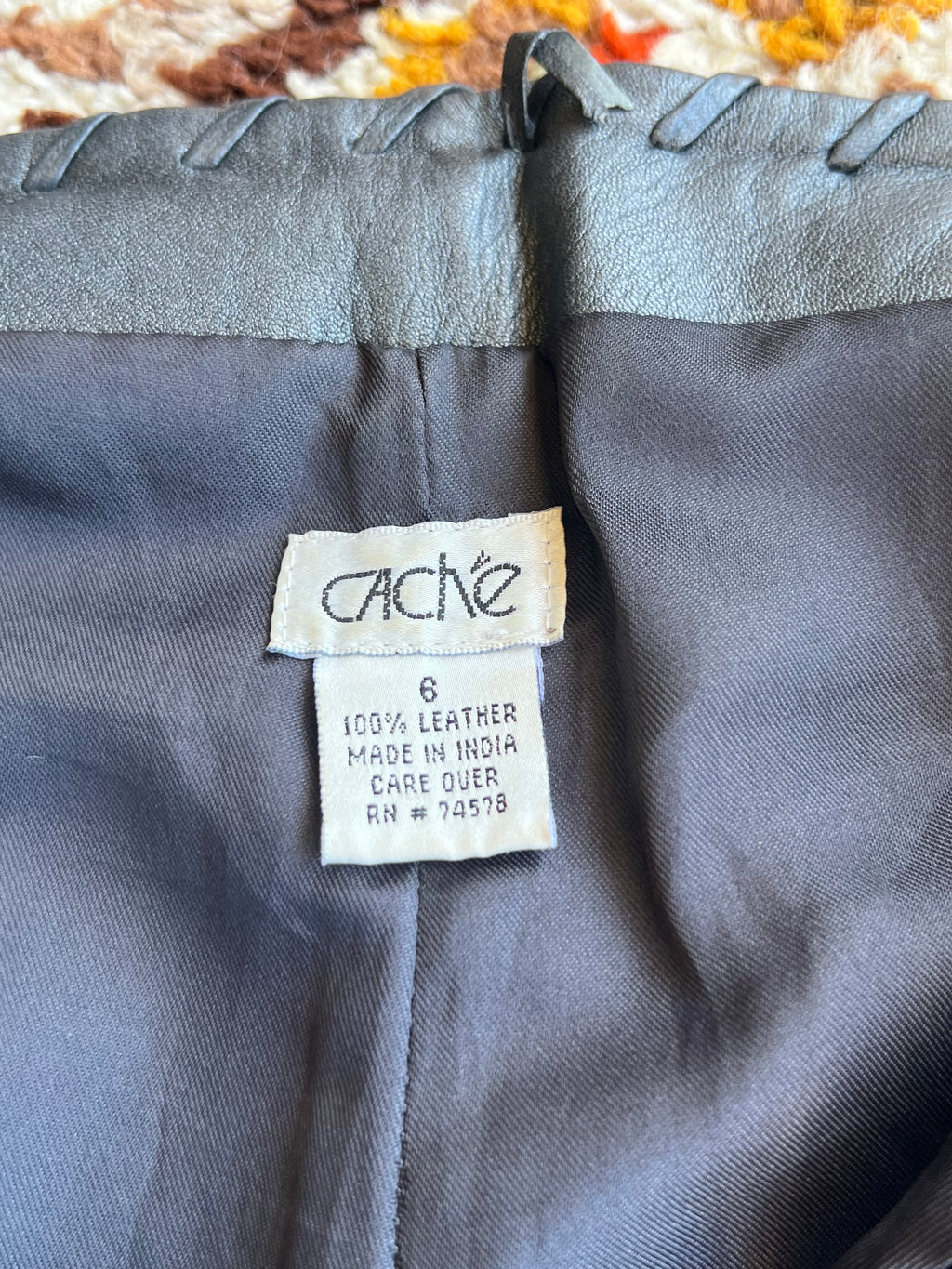 Vintage 1990s-Y2K Cache Silver Leather Low-Rise Flare Pants Size 6