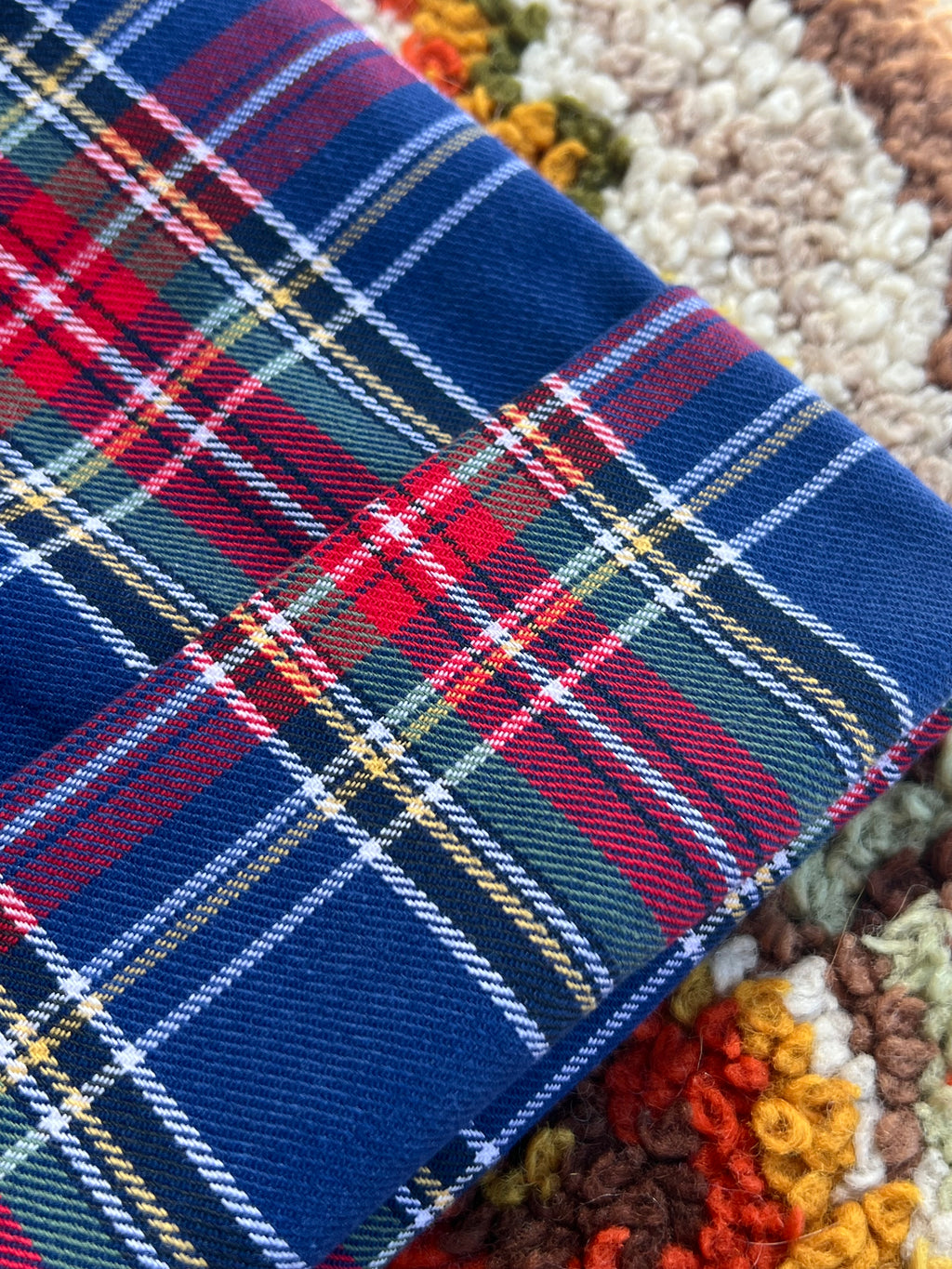 Vintage 1970s Custom Made By Lynn Tartan Plaid Wide Leg Pants Size 28- MADE IN USA