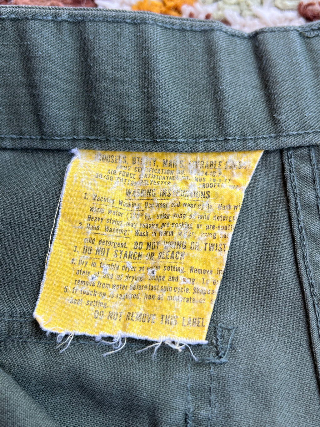 Vintage 1970s OG-507s Green Cargo Pants Size 30- POST VIETNAM WAR