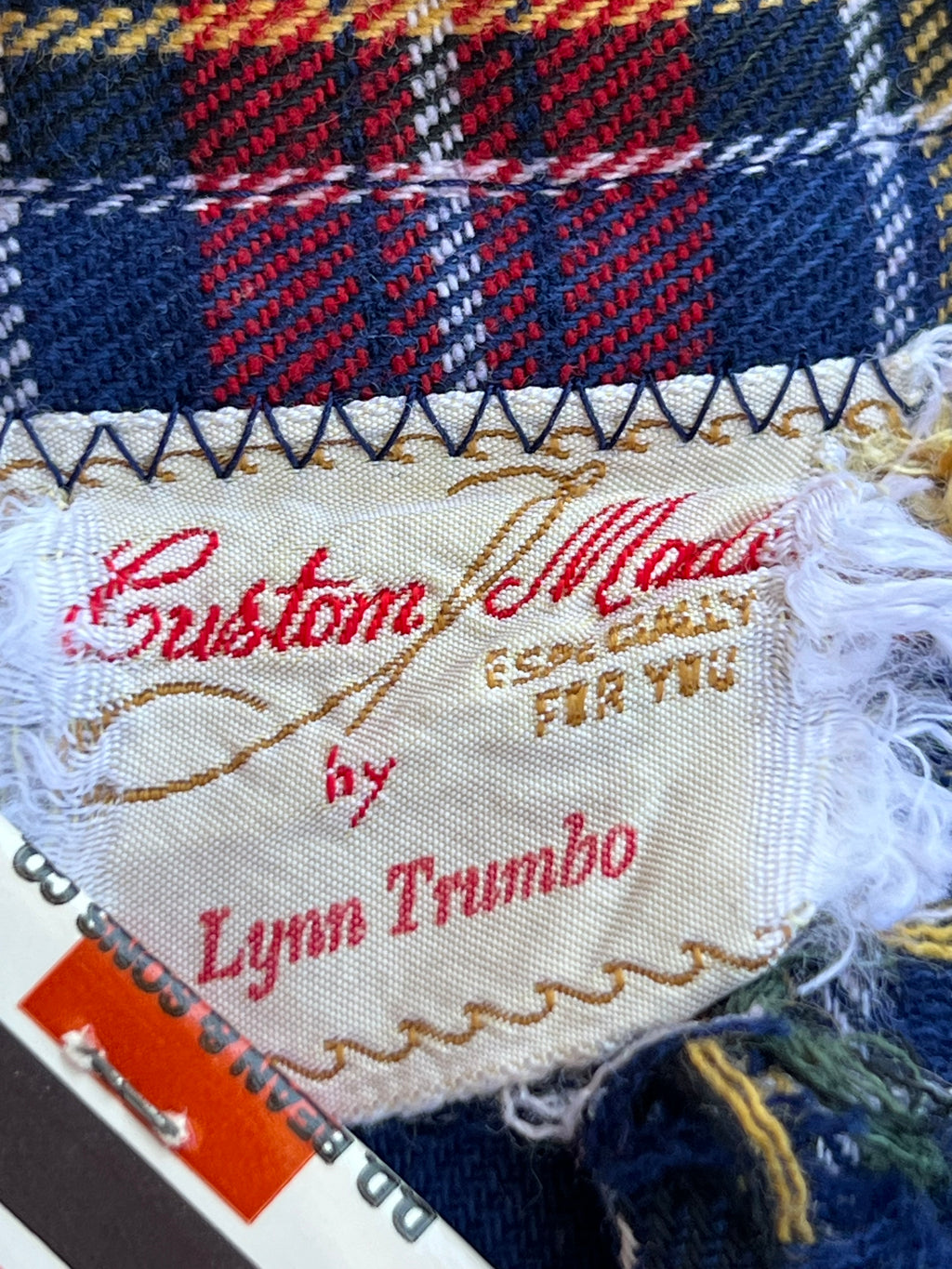 Vintage 1970s Custom Made By Lynn Tartan Plaid Wide Leg Pants Size 28- MADE IN USA