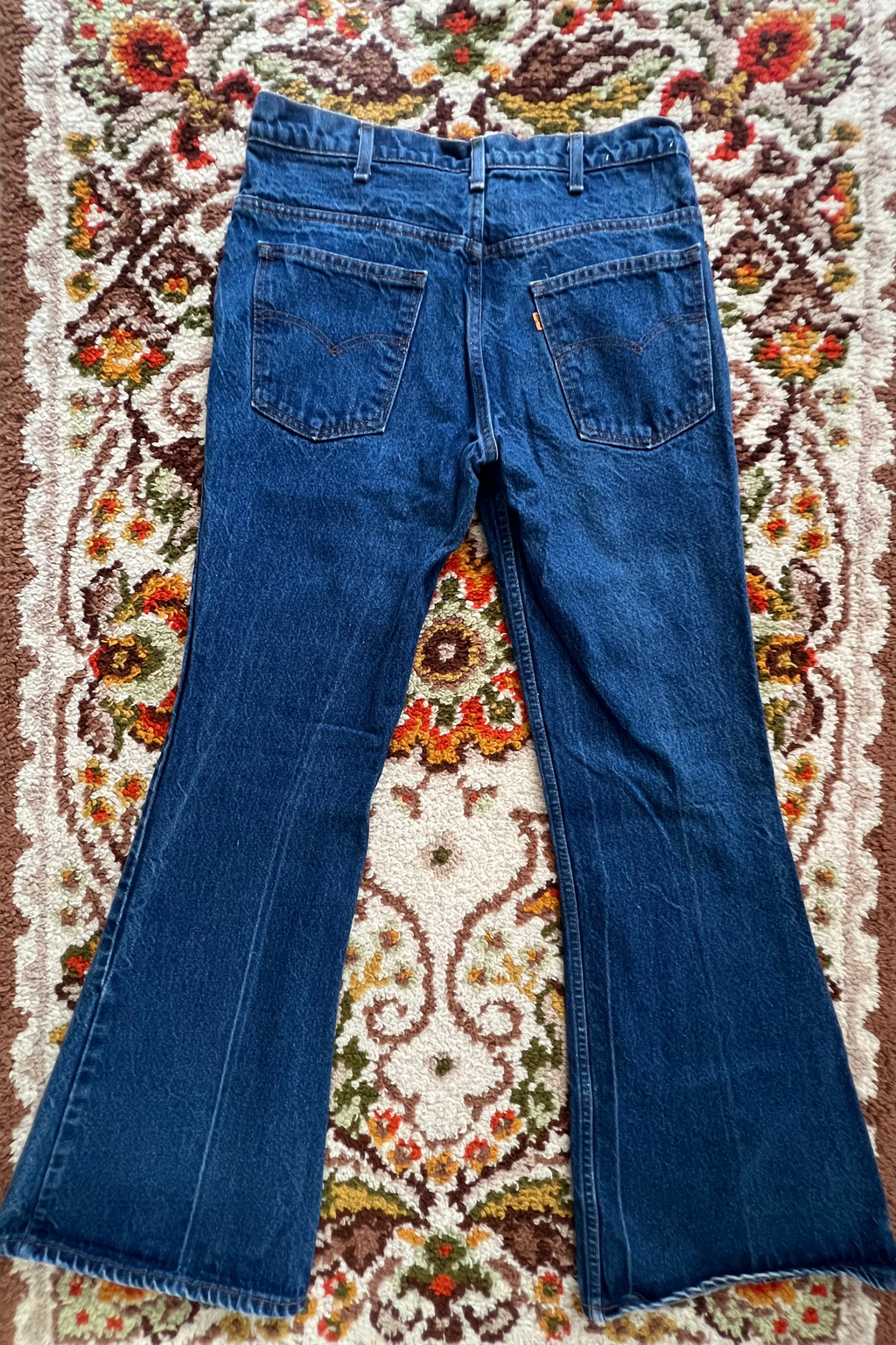 '80s Levi's Vintage Orange Tab Dark Wash Flare Jeans
