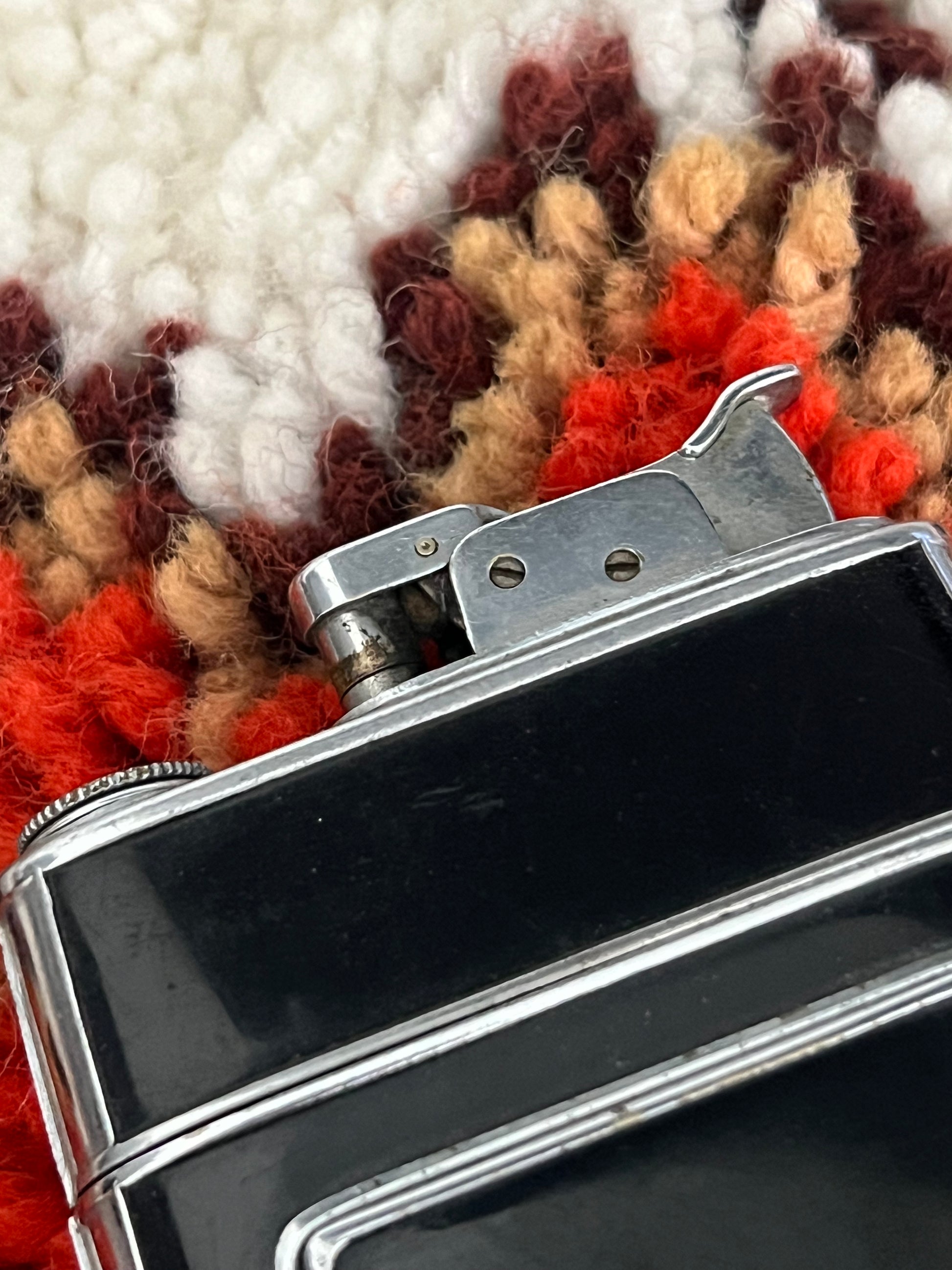 Vintage 1950s-1960s Evans Triggerlite Compact Lighter – Cigarette Case Vanity Combo, Made in USA