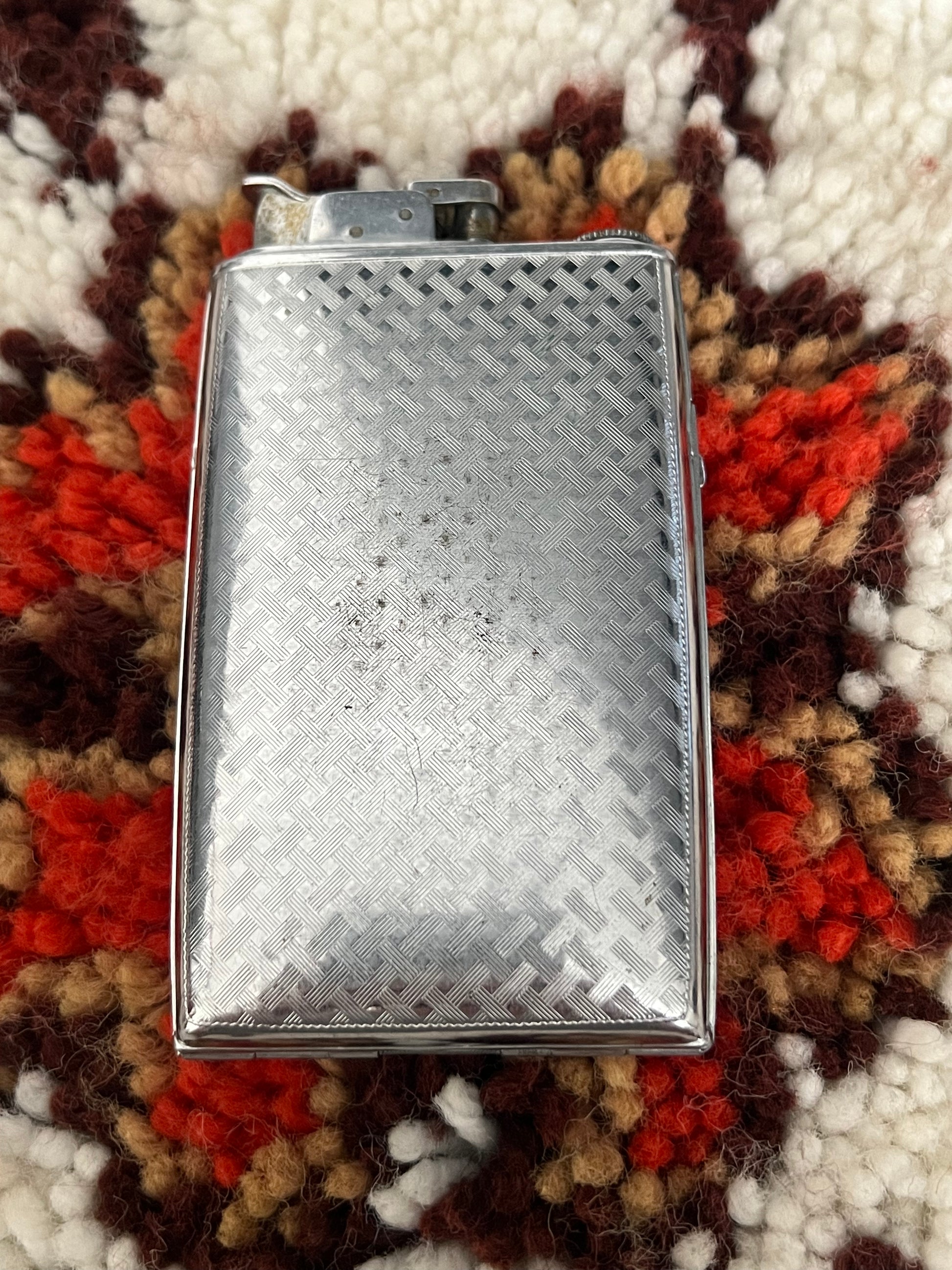 Vintage 1950s-1960s Evans Triggerlite Compact Lighter – Cigarette Case Vanity Combo, Made in USA