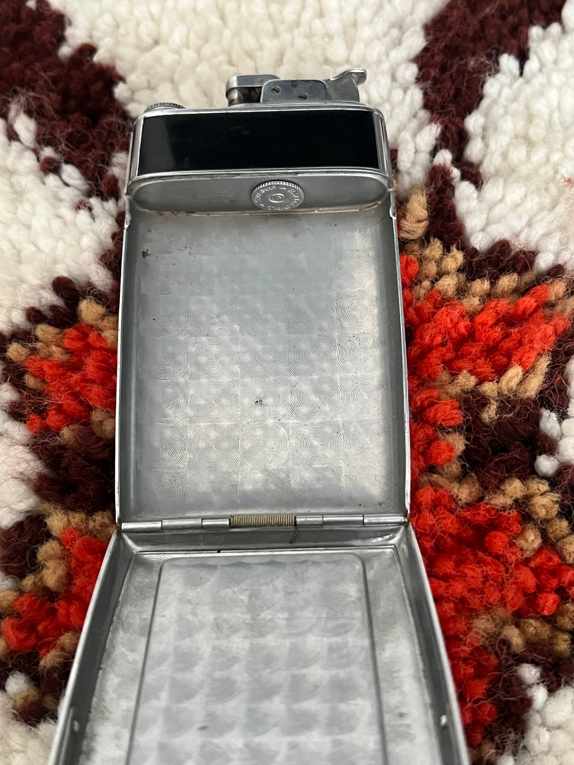 Vintage 1950s-1960s Evans Triggerlite Compact Lighter – Cigarette Case Vanity Combo, Made in USA