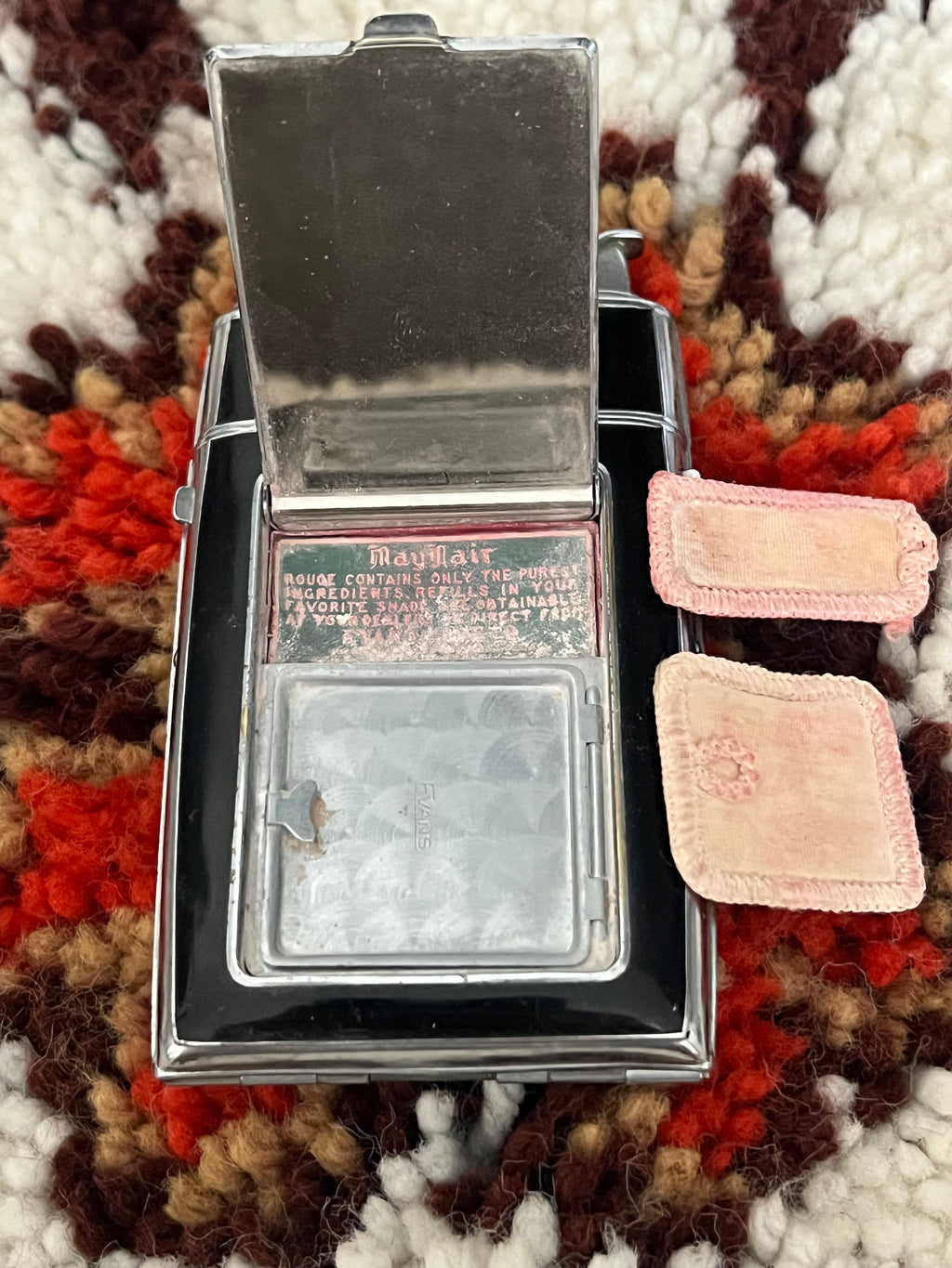 Vintage 1950s-1960s Evans Triggerlite Compact Lighter – Cigarette Case Vanity Combo, Made in USA