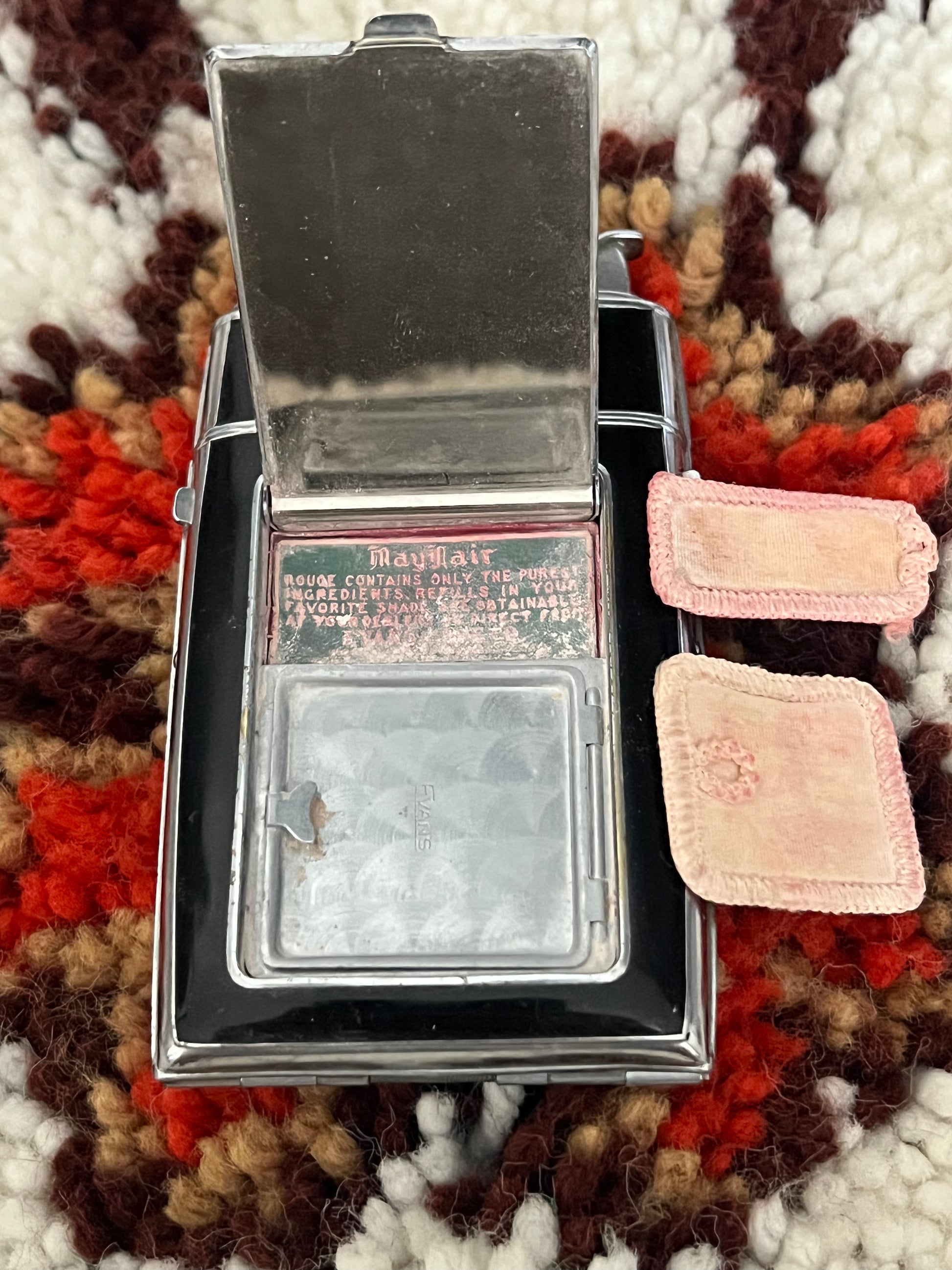 Vintage 1950s-1960s Evans Triggerlite Compact Lighter – Cigarette Case Vanity Combo, Made in USA