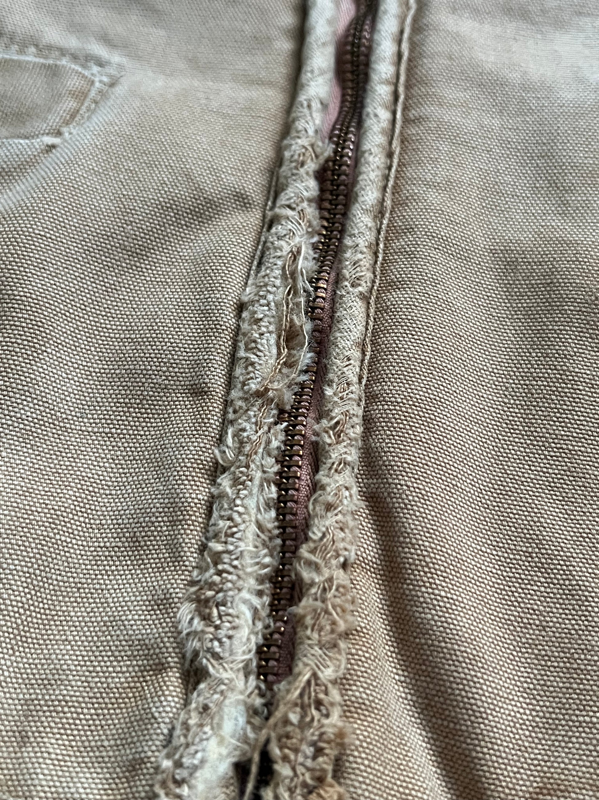 80's Vintage Carhartt Tan Canvas Vest- Sherpa Lined, USA Made