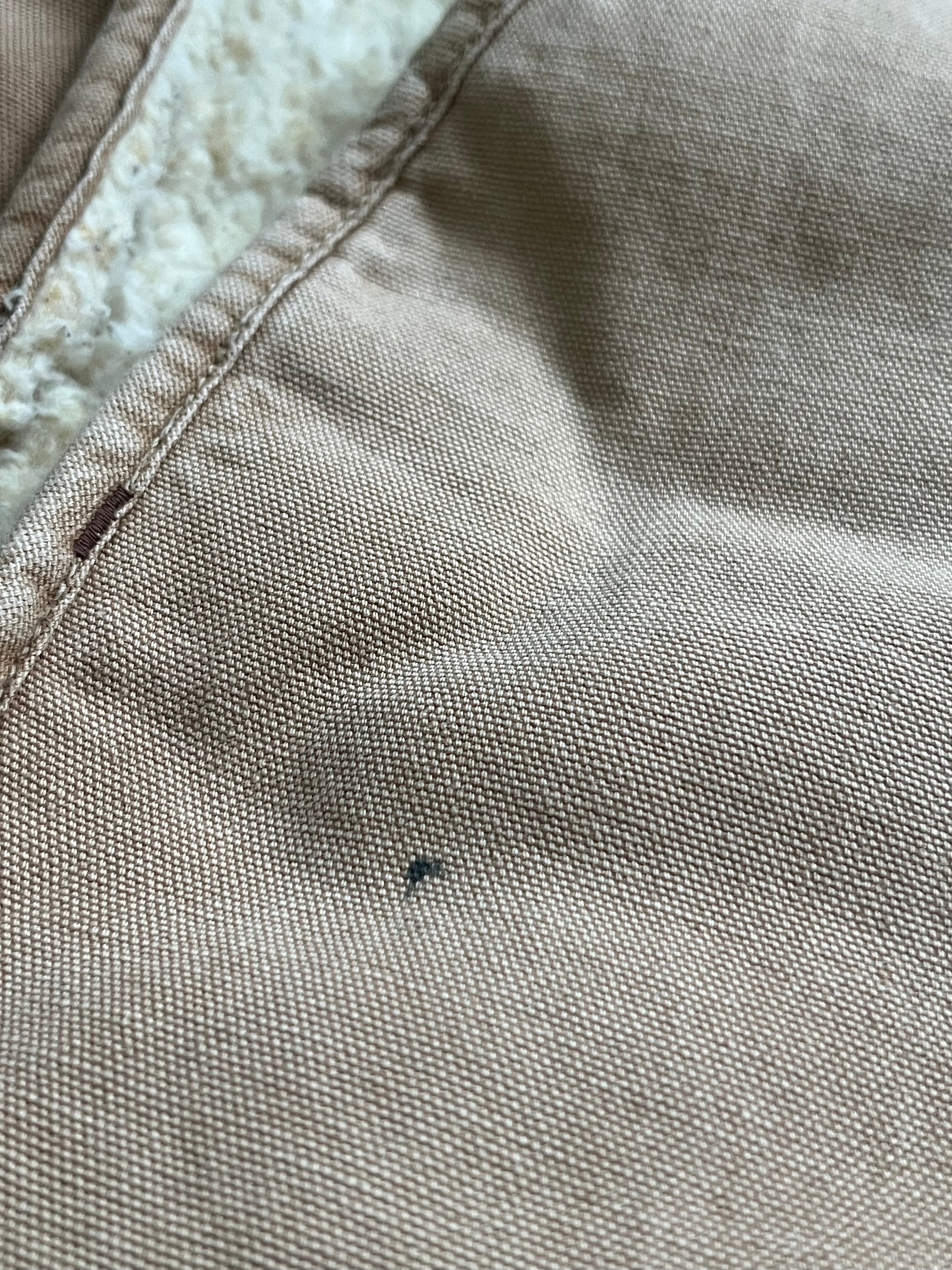 80's Vintage Carhartt Tan Canvas Vest- Sherpa Lined, USA Made