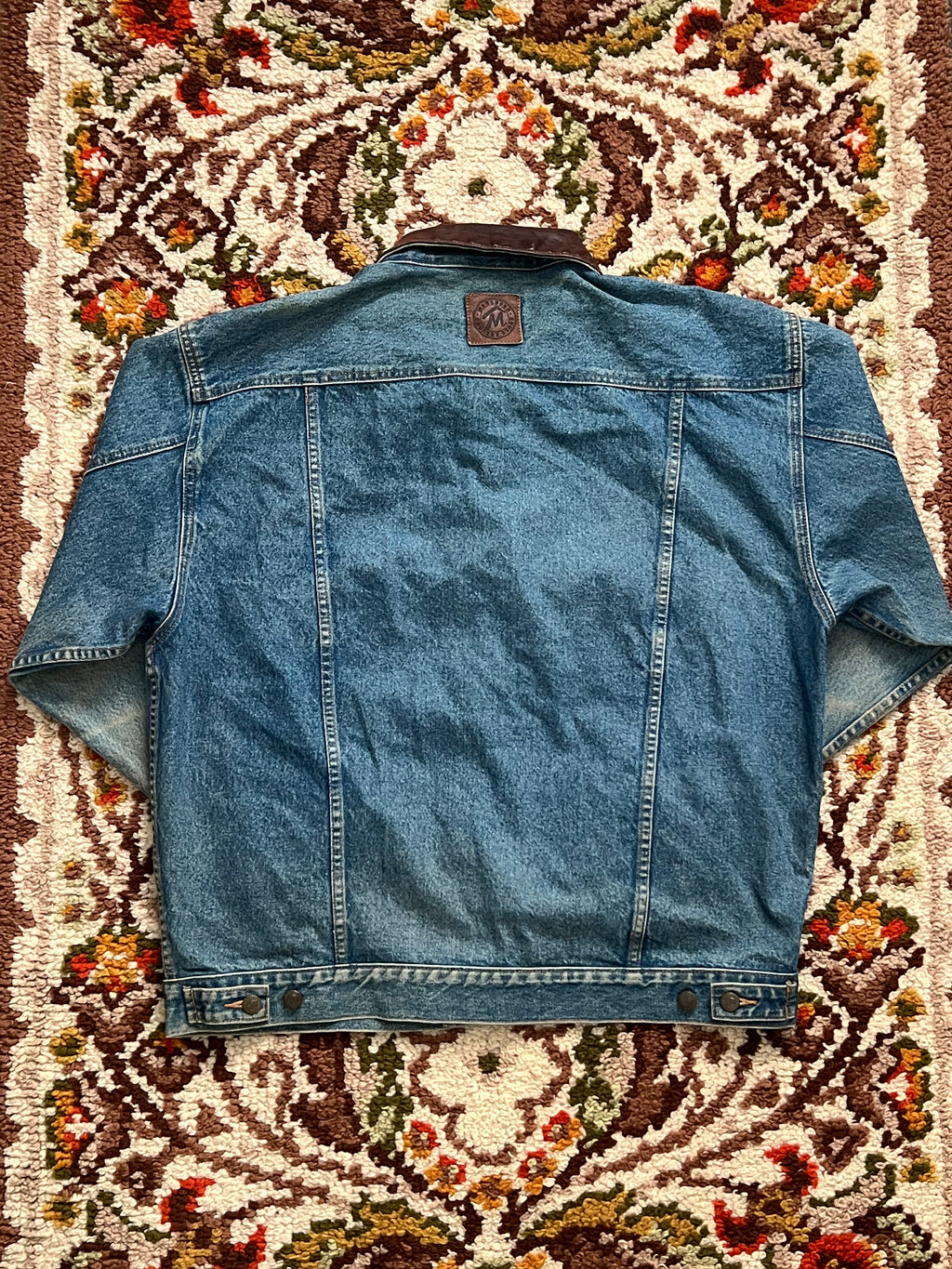 90s Vintage Marlboro Country Store Distressed Denim Jacket-Light Wash