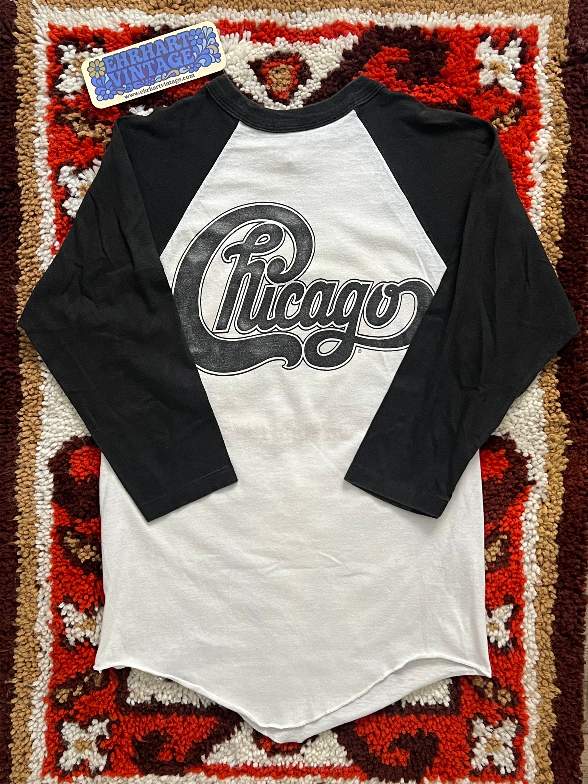 Vintage 1980s Signal Chicago Band Raglan Band T-Shirt MEDIUM- Single Stitch, Made In USA