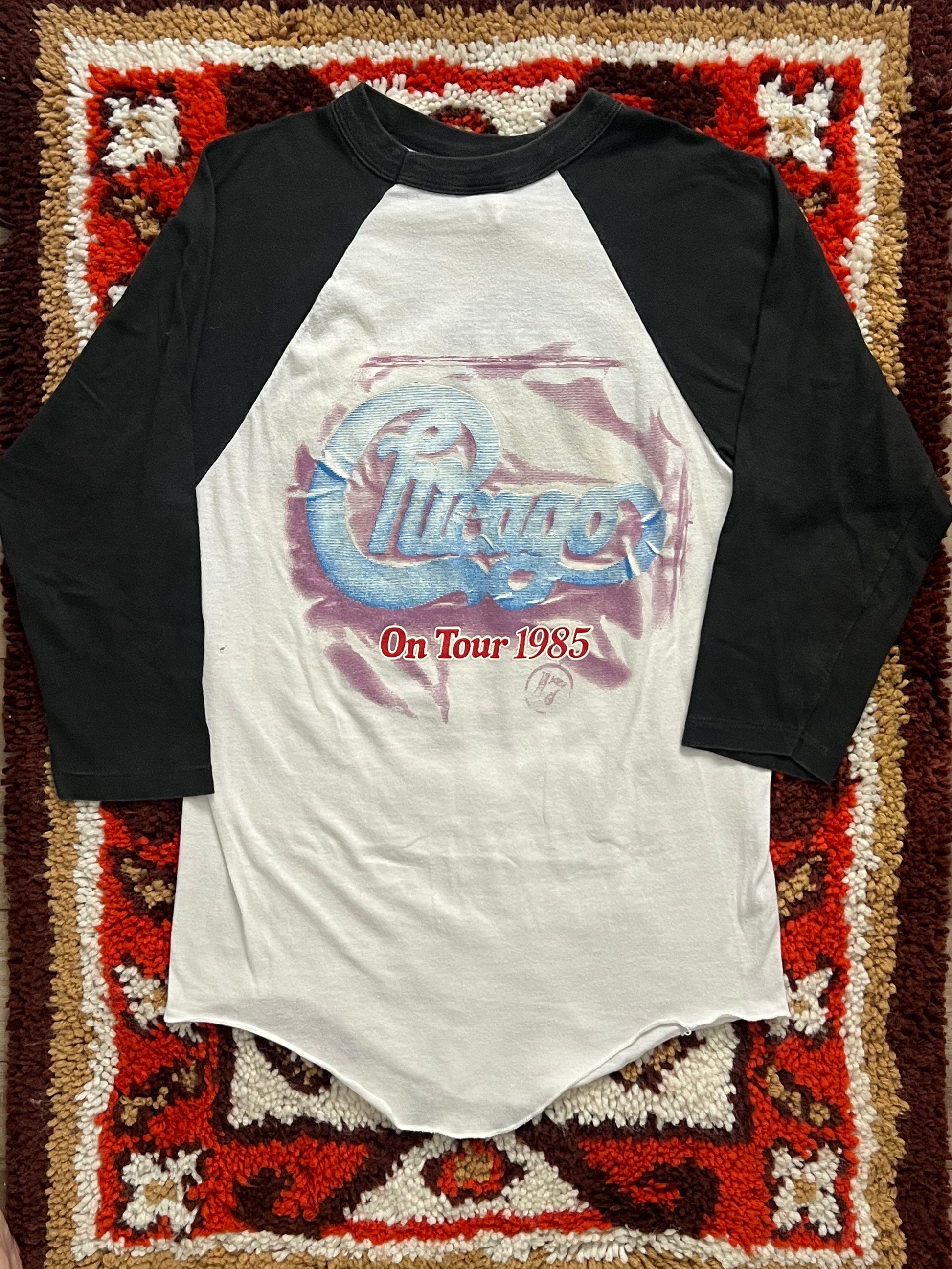 Vintage 1980s Signal Chicago Band Raglan Band T-Shirt MEDIUM- Single Stitch, Made In USA