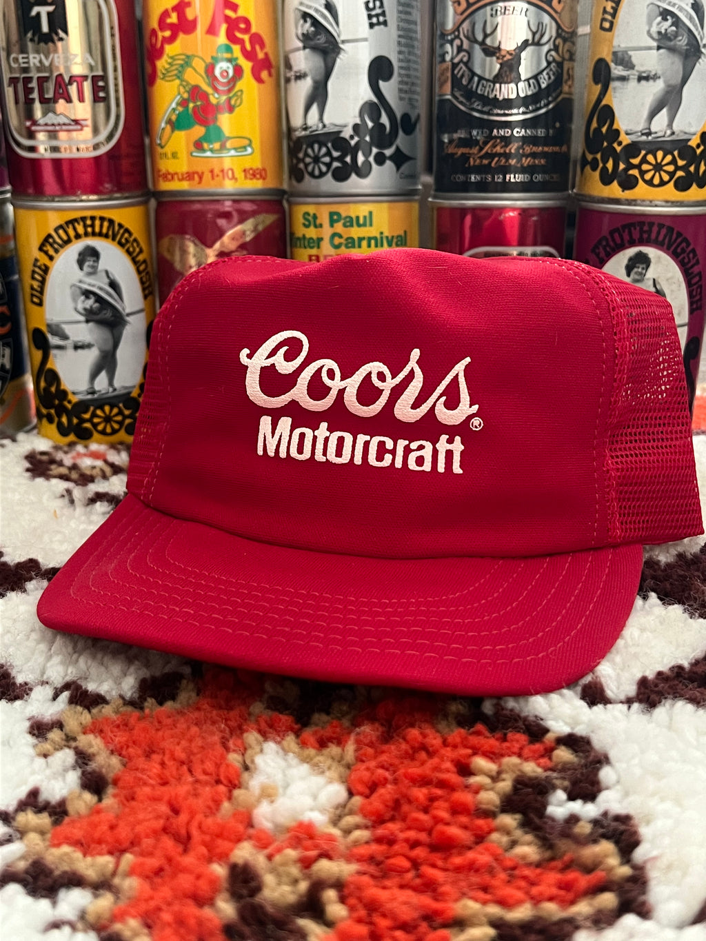 1980s Nascar Winston Cup Coors Motorcraft Trucker Hat – Vintage Made in USA