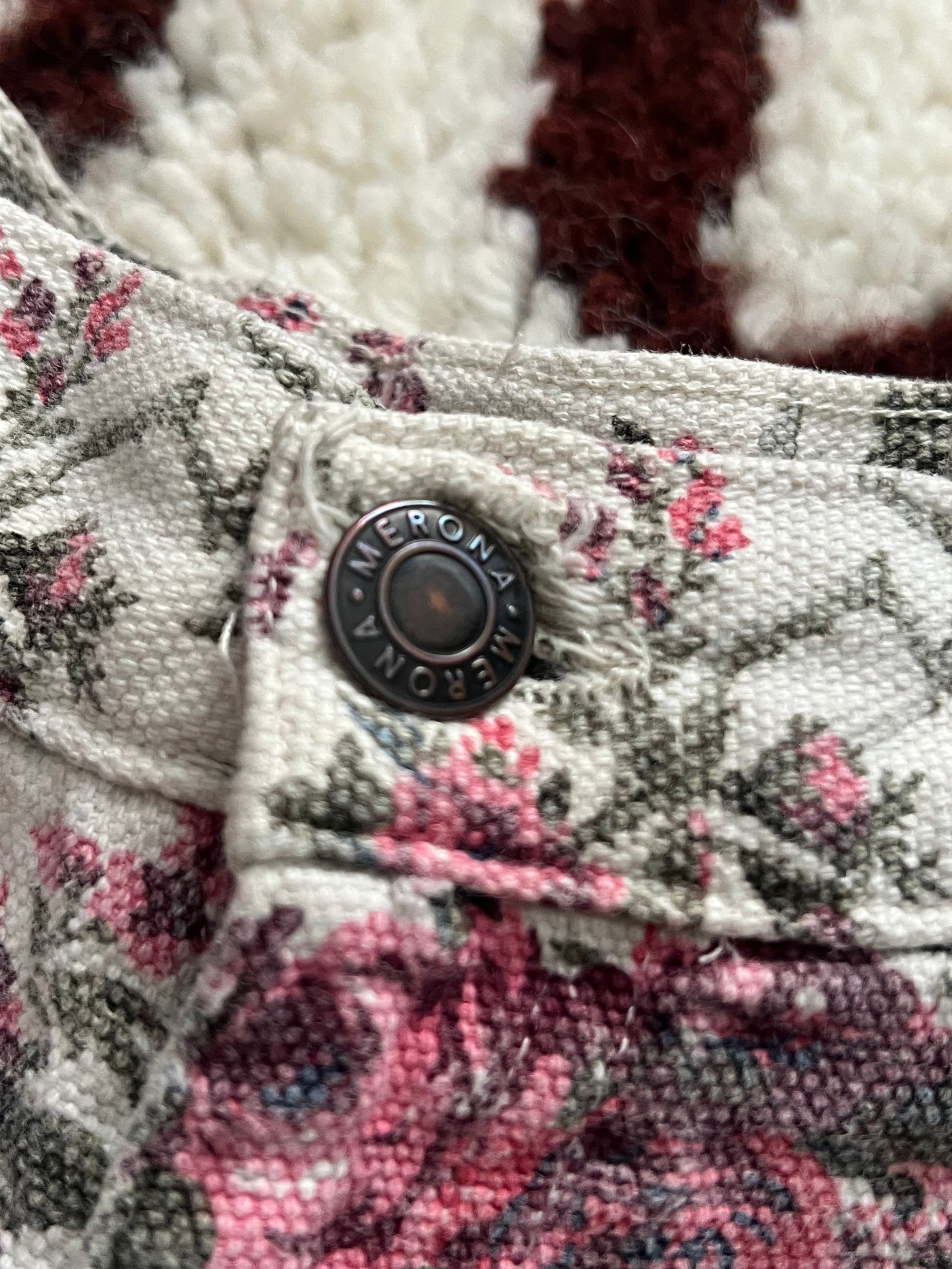 1980s Merona Pink/White Floral Shorts 13/14- MADE IN USA