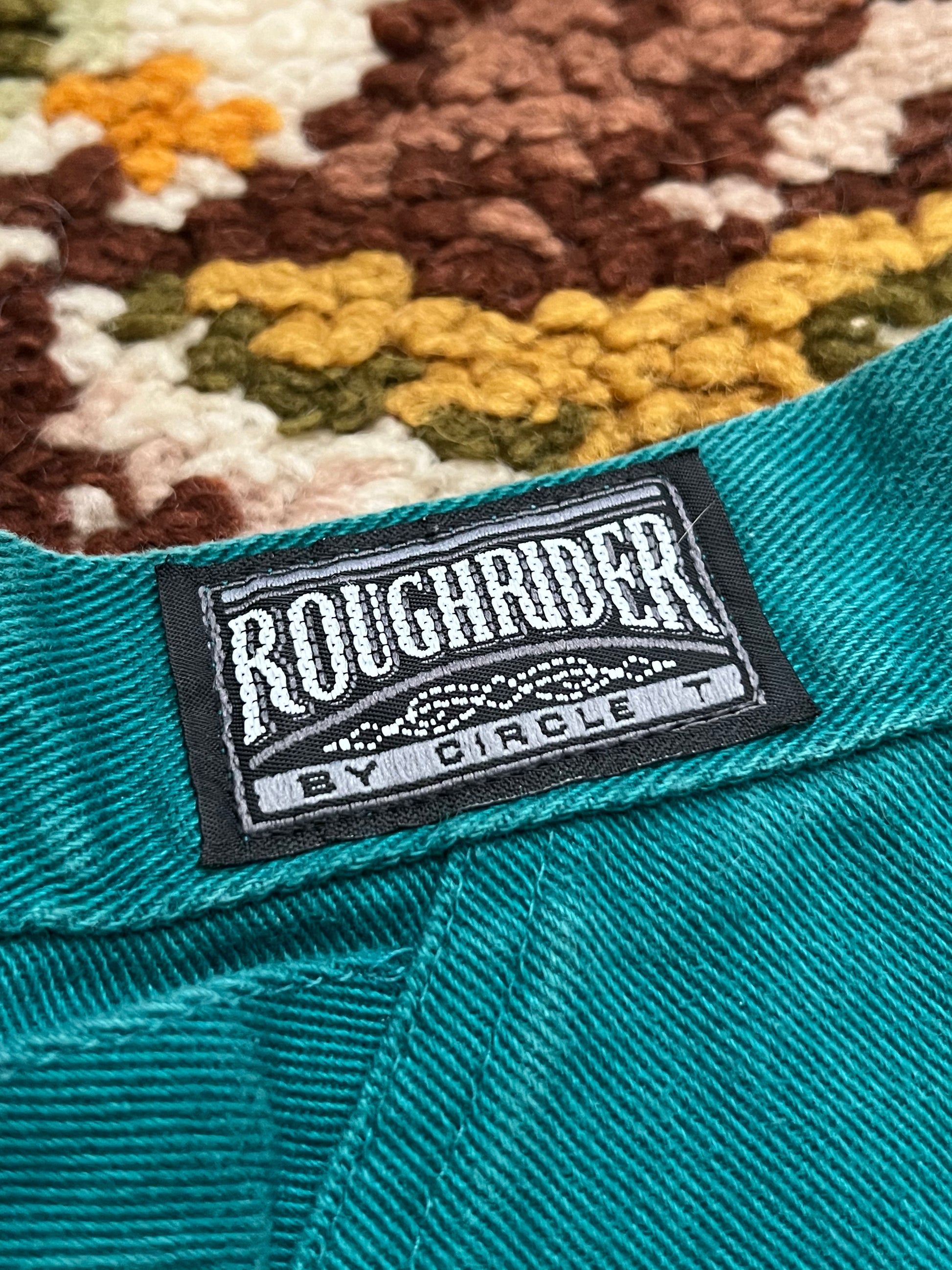 Vintage 1980s Vintage Rough Rider By Circle T Teal High Waisted Size 11/12- MADE IN USA