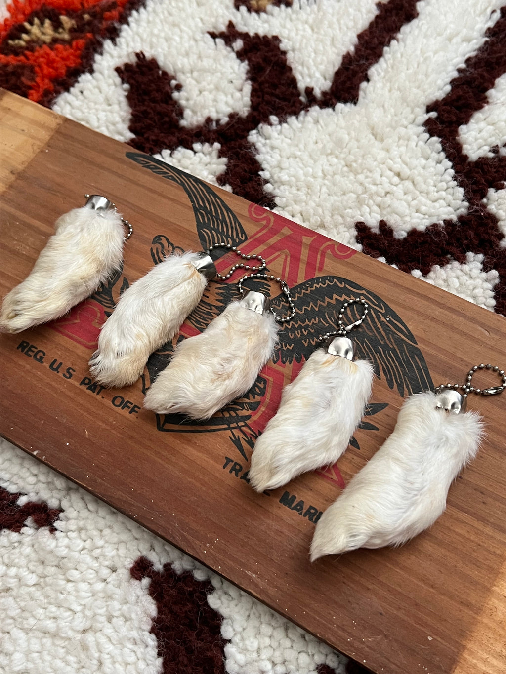 Lucky Rabbit Foot Natural Color- Novelty Keychain