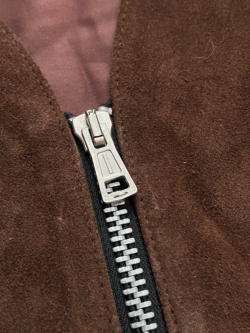 Vintage 1980S Melanzona Brown Suede Pouch Vest Size S-MADE IN USA