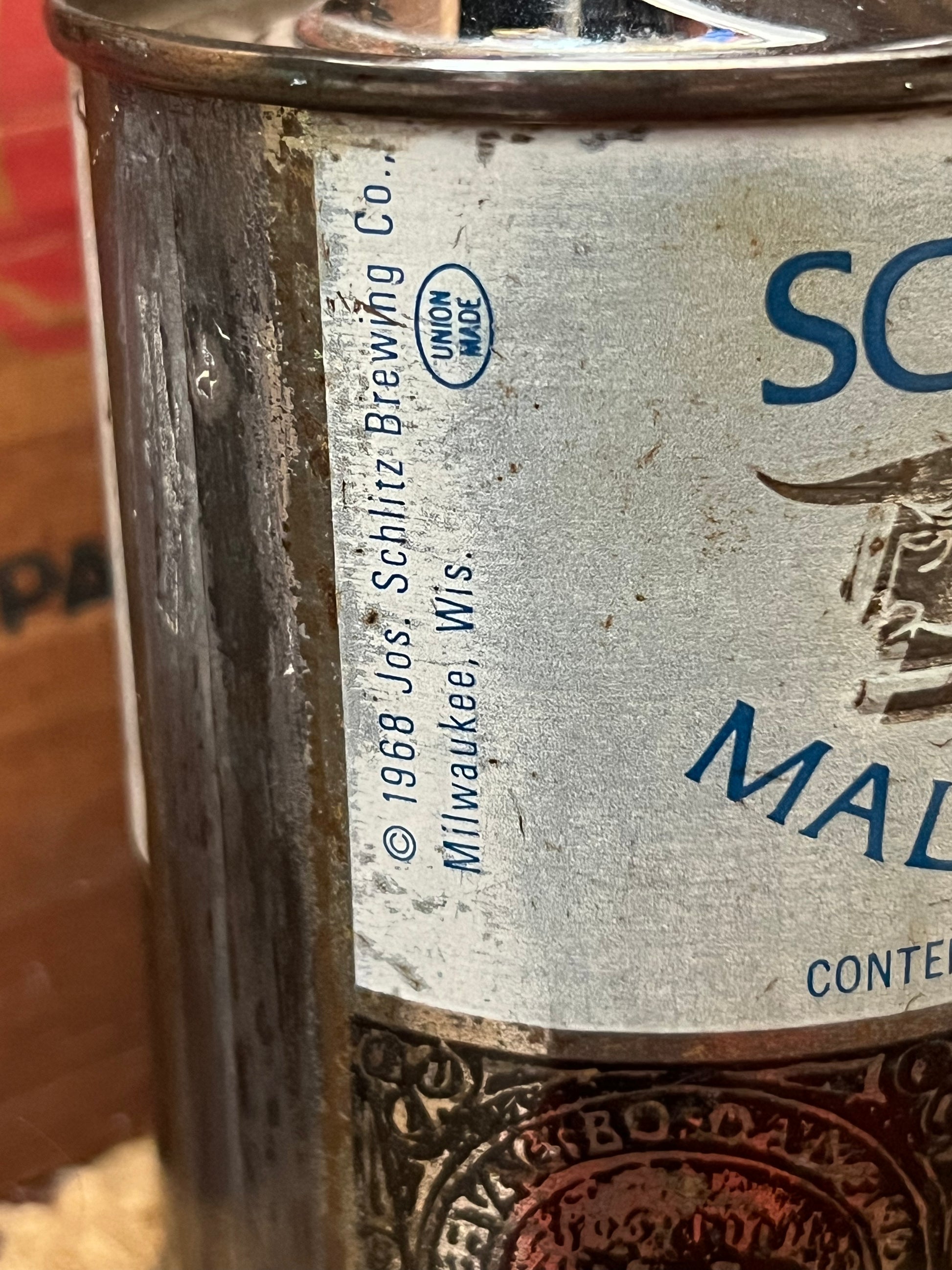 Vintage 1968 Schlitz Malt Liquor Silver  Beer Can Table Lighter- MADE IN JAPAN