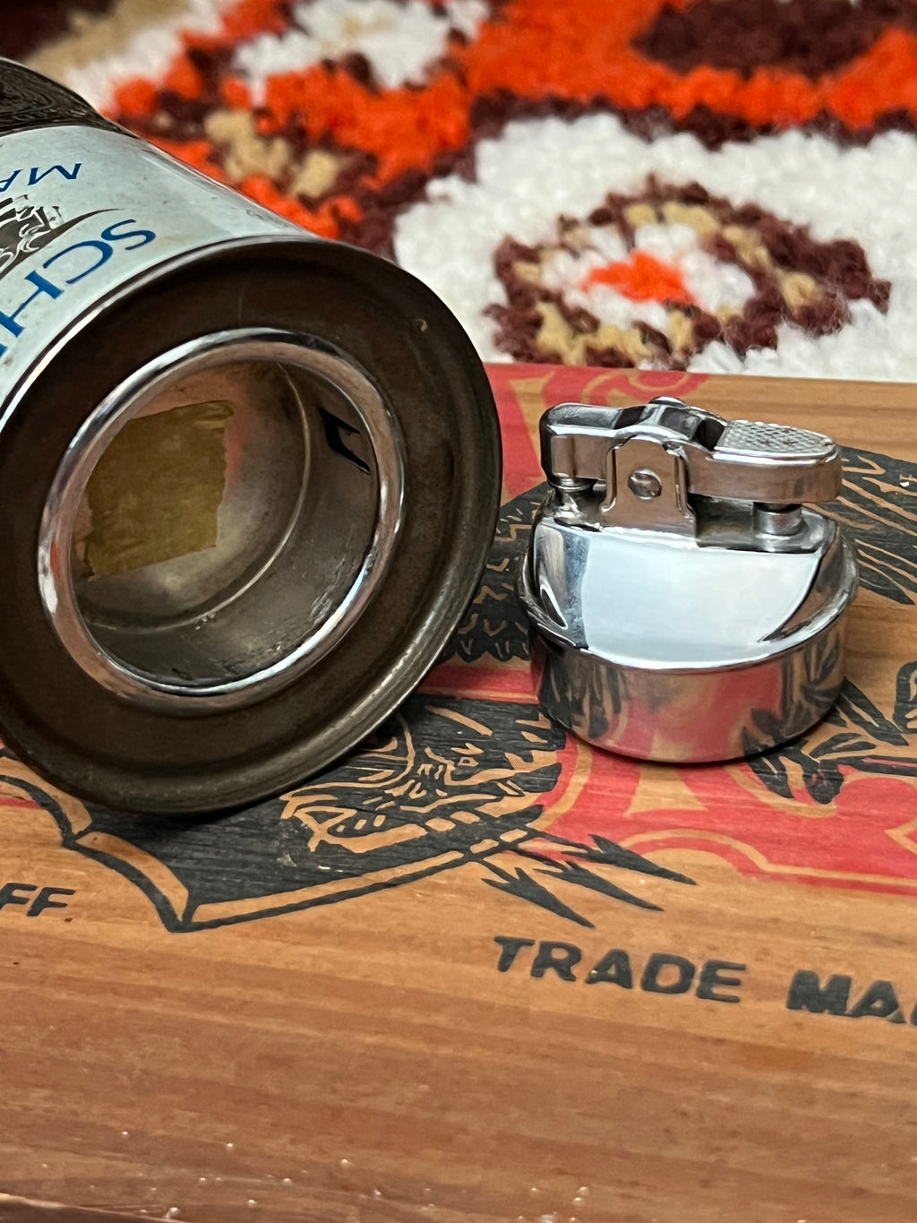 Vintage 1968 Schlitz Malt Liquor Silver  Beer Can Table Lighter- MADE IN JAPAN