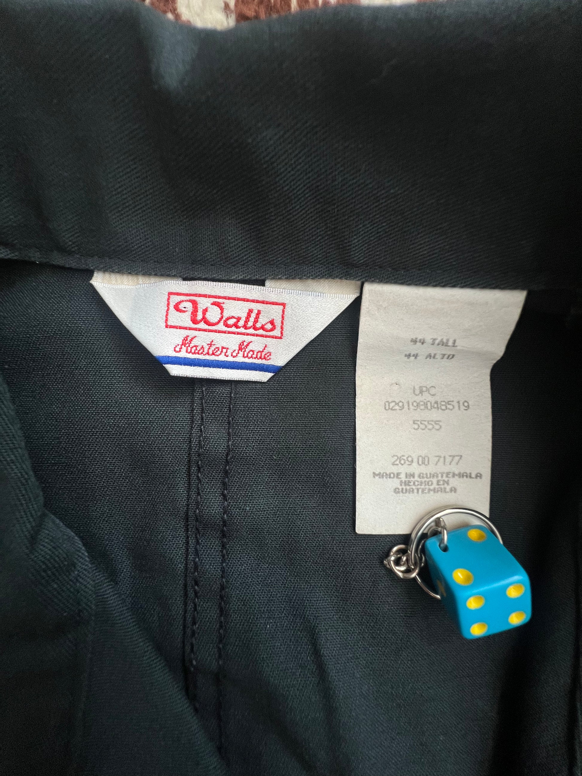 '70s-'80s Walls Vintage Green/Black Long Sleeve Jumpsuit 44