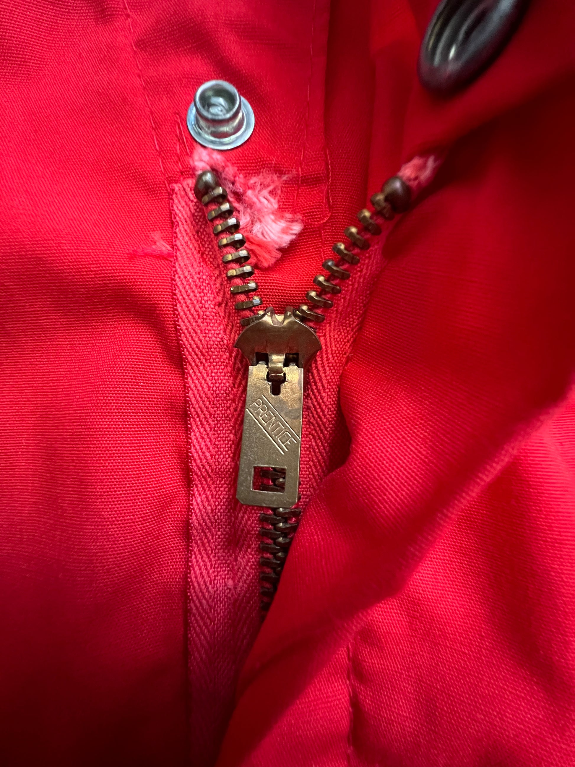 '70s Wrangler Vintage Big-Ben Red Short-Sleeve Jumpsuit W/ Patches M