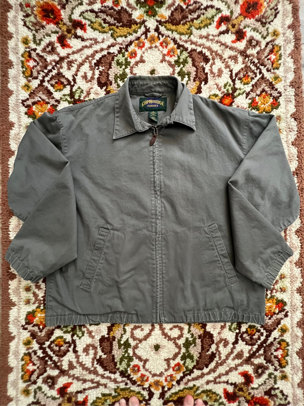 '90s Cambridge Vintage Green Flannel-Lined Jacket M