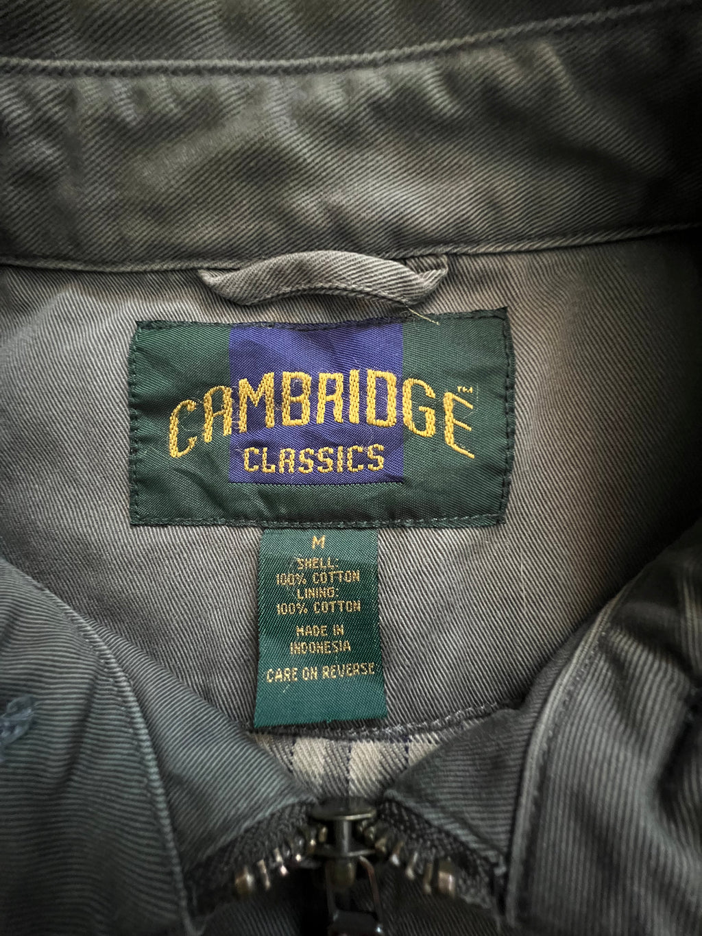 '90s Cambridge Vintage Green Flannel-Lined Jacket M