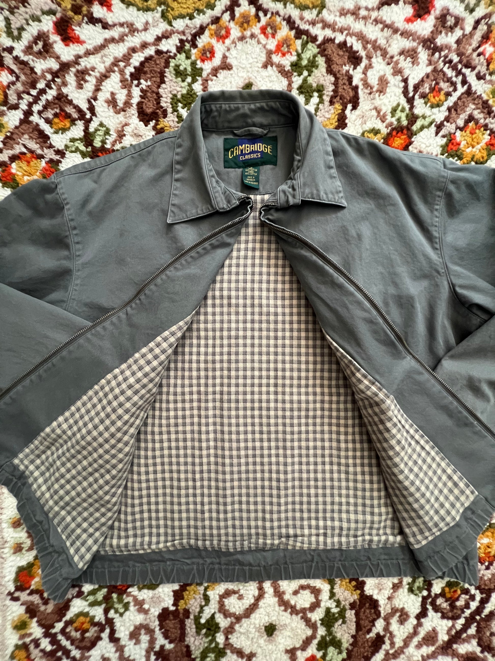 '90s Cambridge Vintage Green Flannel-Lined Jacket M