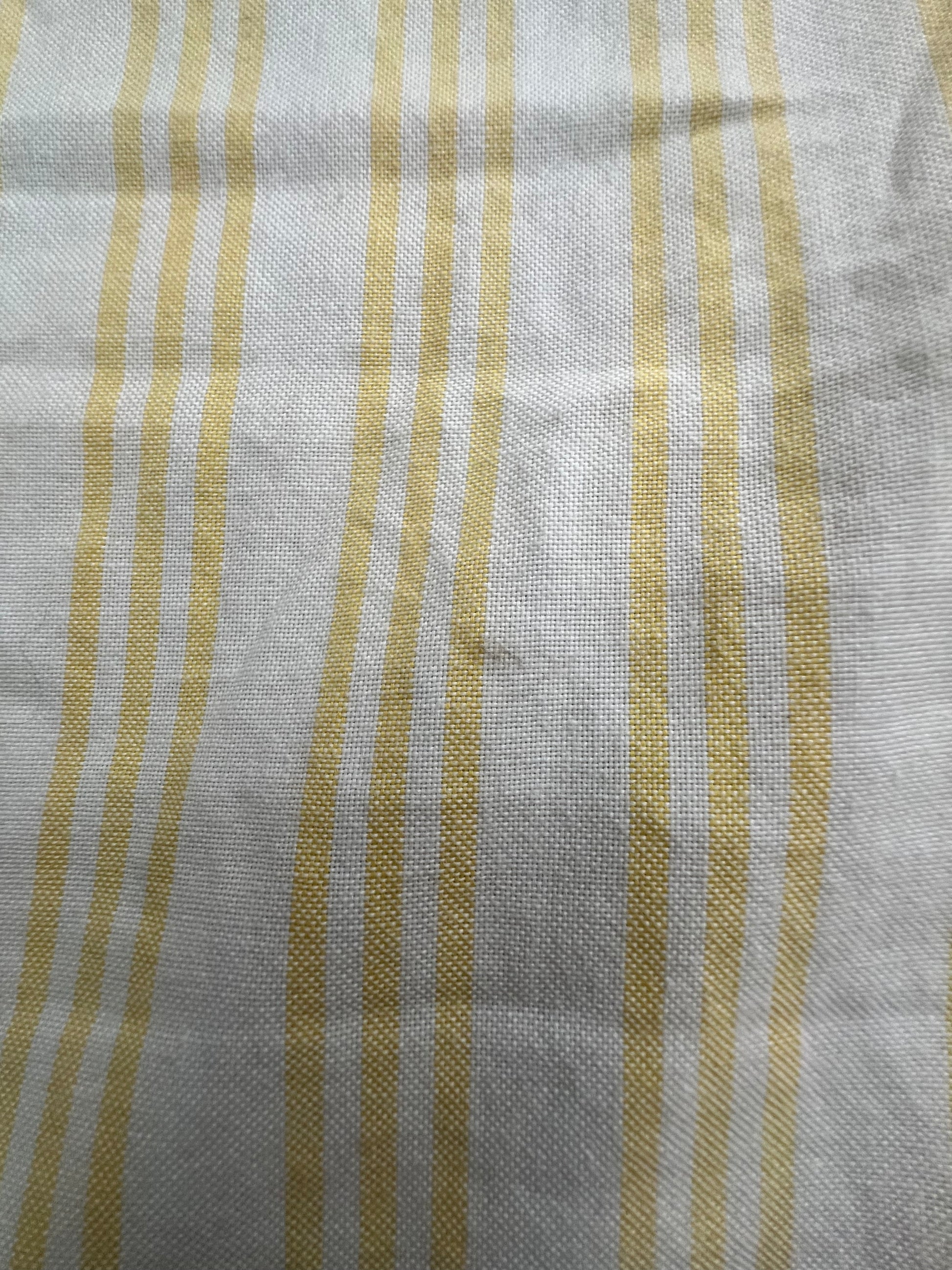 '70s-'80s Melissa Petites Vintage Yellow Striped Short Sleeve Midi Dress 10