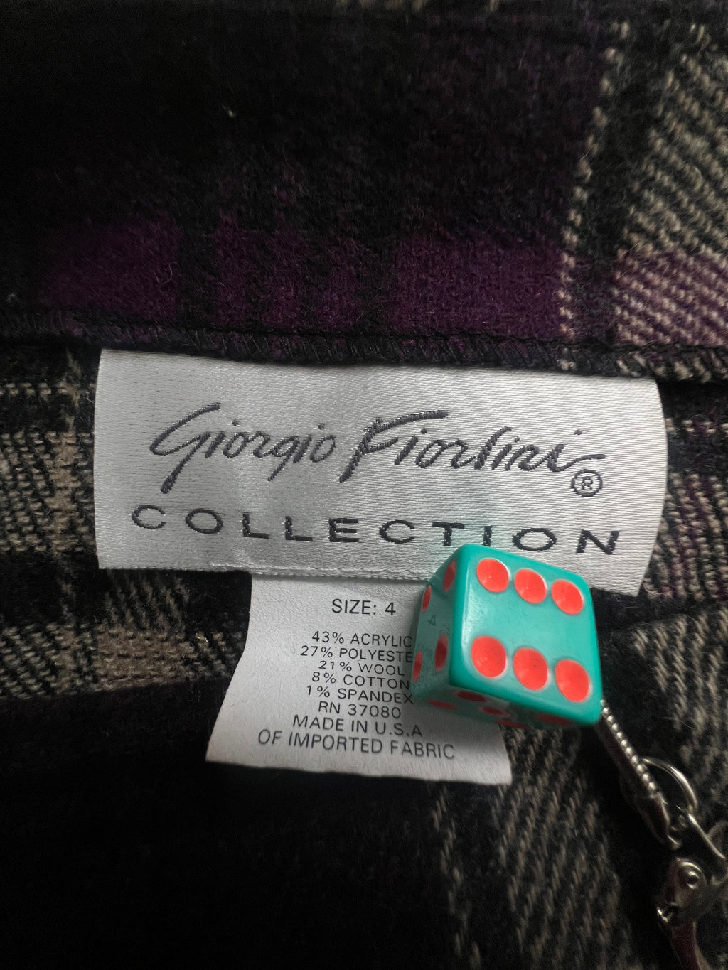 '90s Giorgio Fiorlini Vintage Purple Plaid Mini Skirt 4