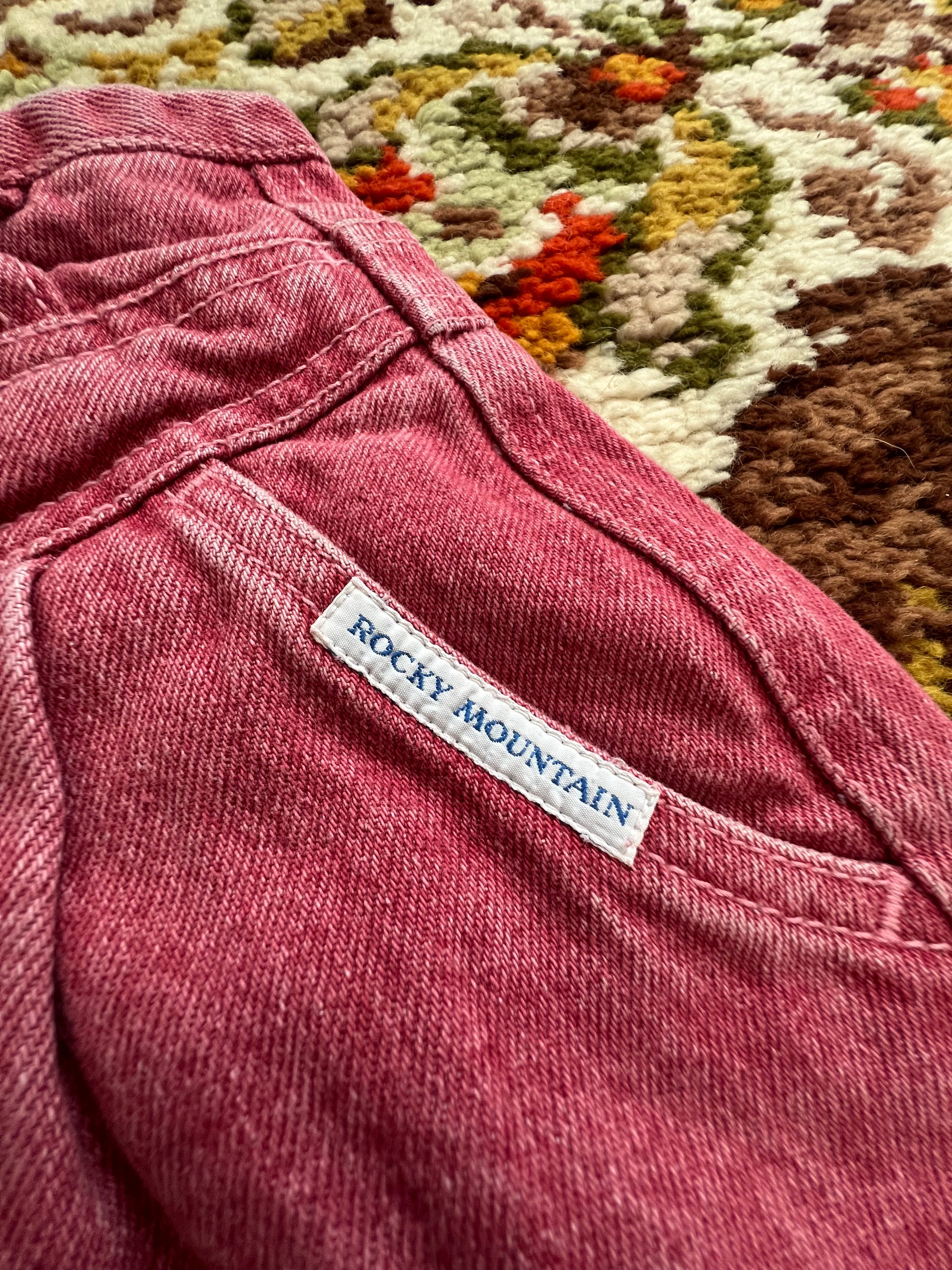 '80s Rockies Vintage Red Acid Wash Cut-Off Shorts 3