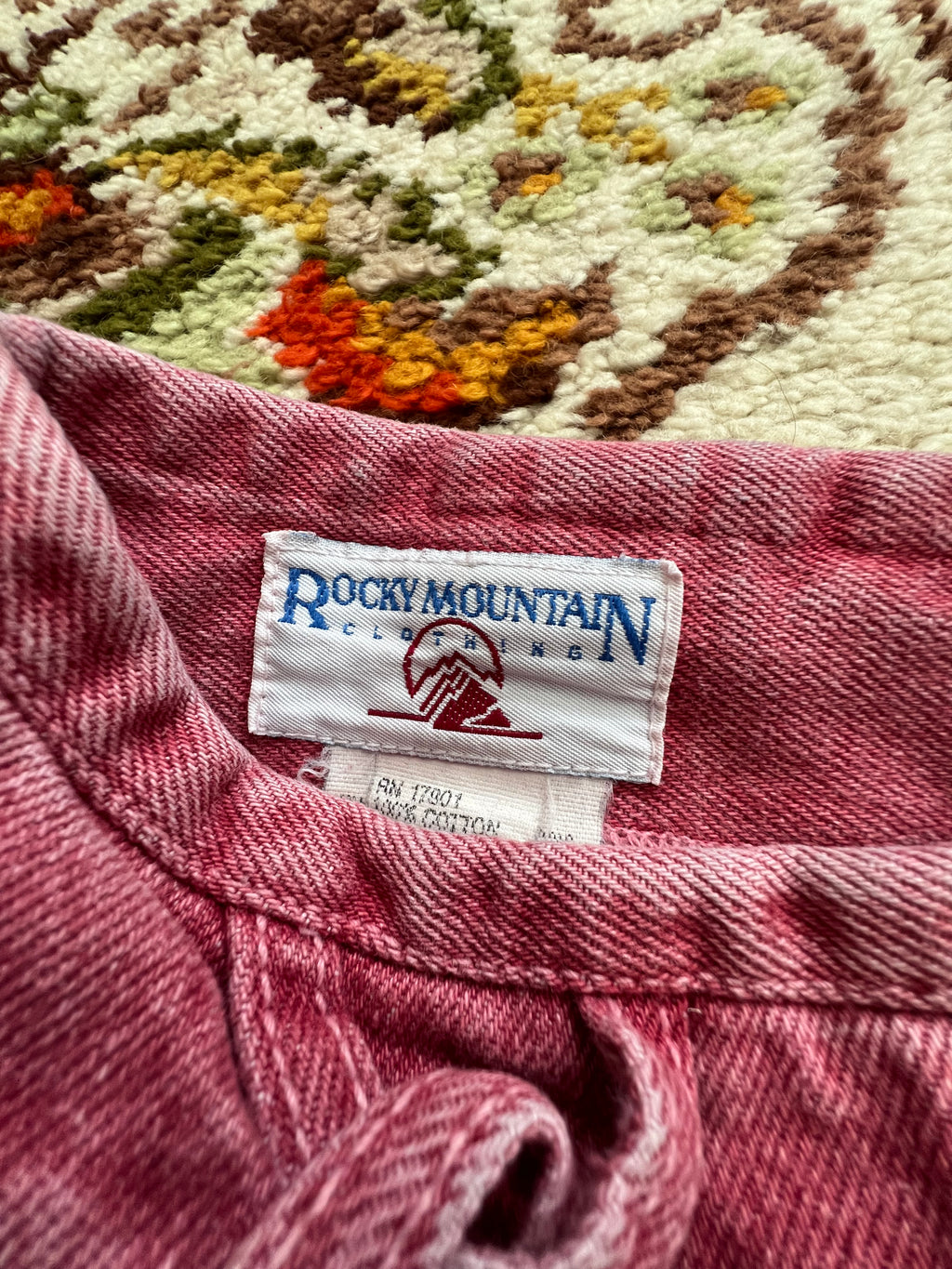 '80s Rockies Vintage Red Acid Wash Cut-Off Shorts 3