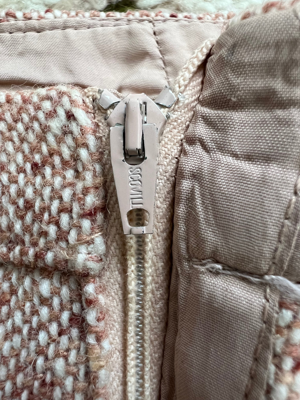 '70s Anne Klein Vintage Salmon Tweed Pleated Pants Union Made 8