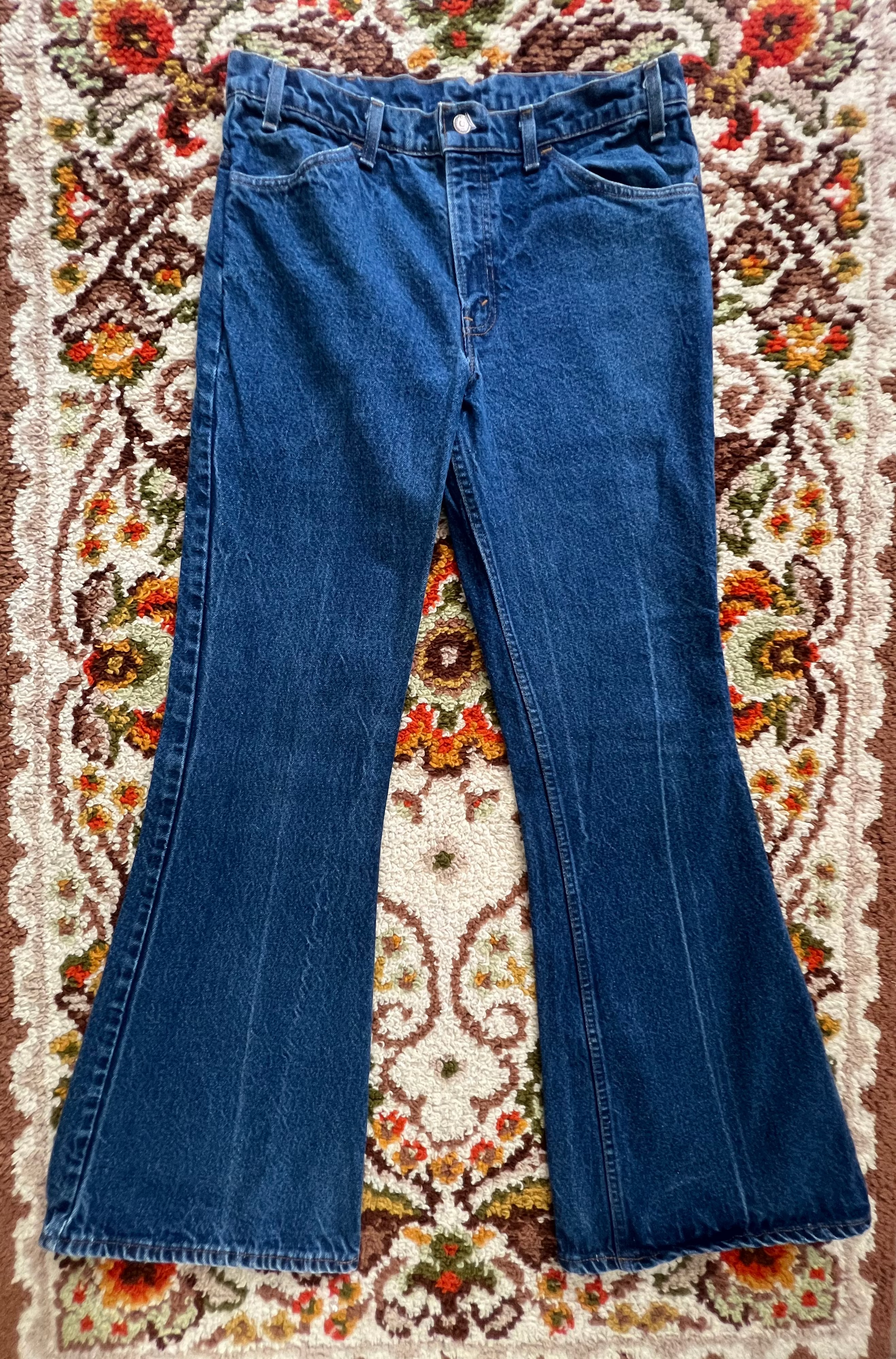 '80s Levi's Vintage Orange Tab Dark Wash Flare Jeans