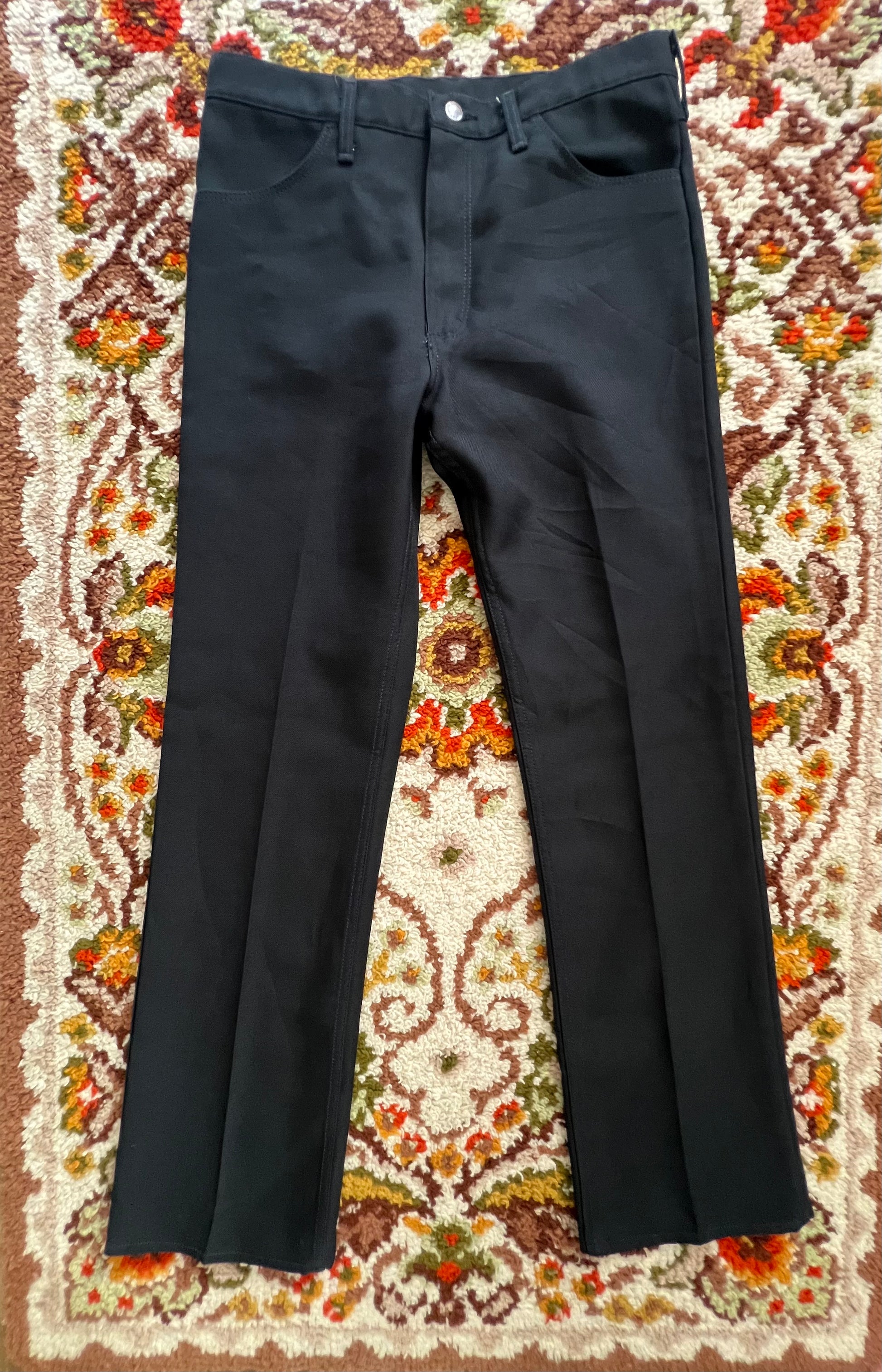 '90s Wrangler Vintage Black Pleated Tapered-Leg Pants 35x34