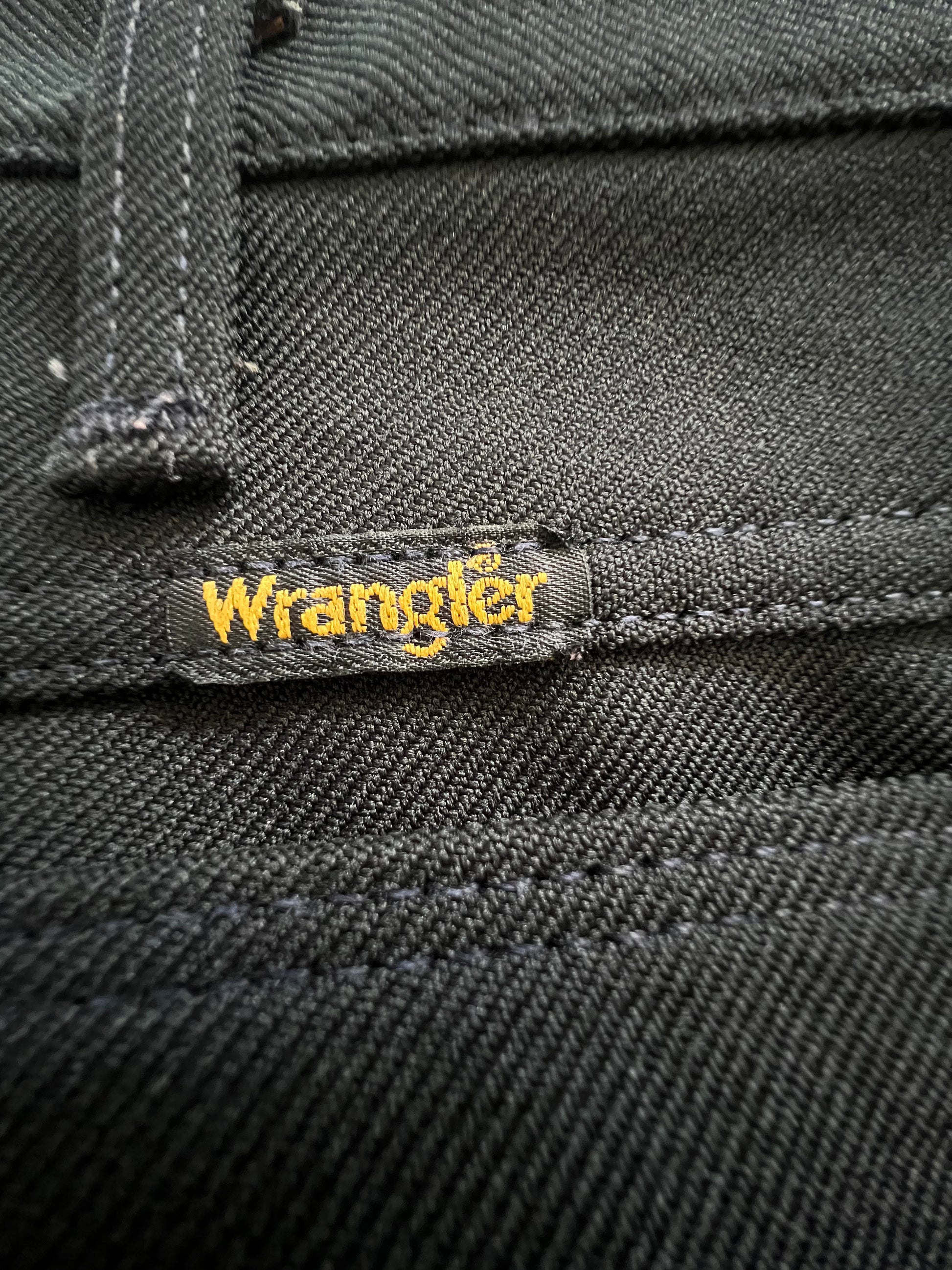 '90s Wrangler Vintage Black Pleated Tapered-Leg Pants 35x34