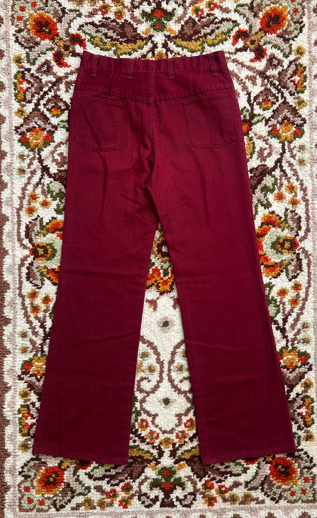 '60s-'70s Sears Vintage Red Wide-Leg Pants 13