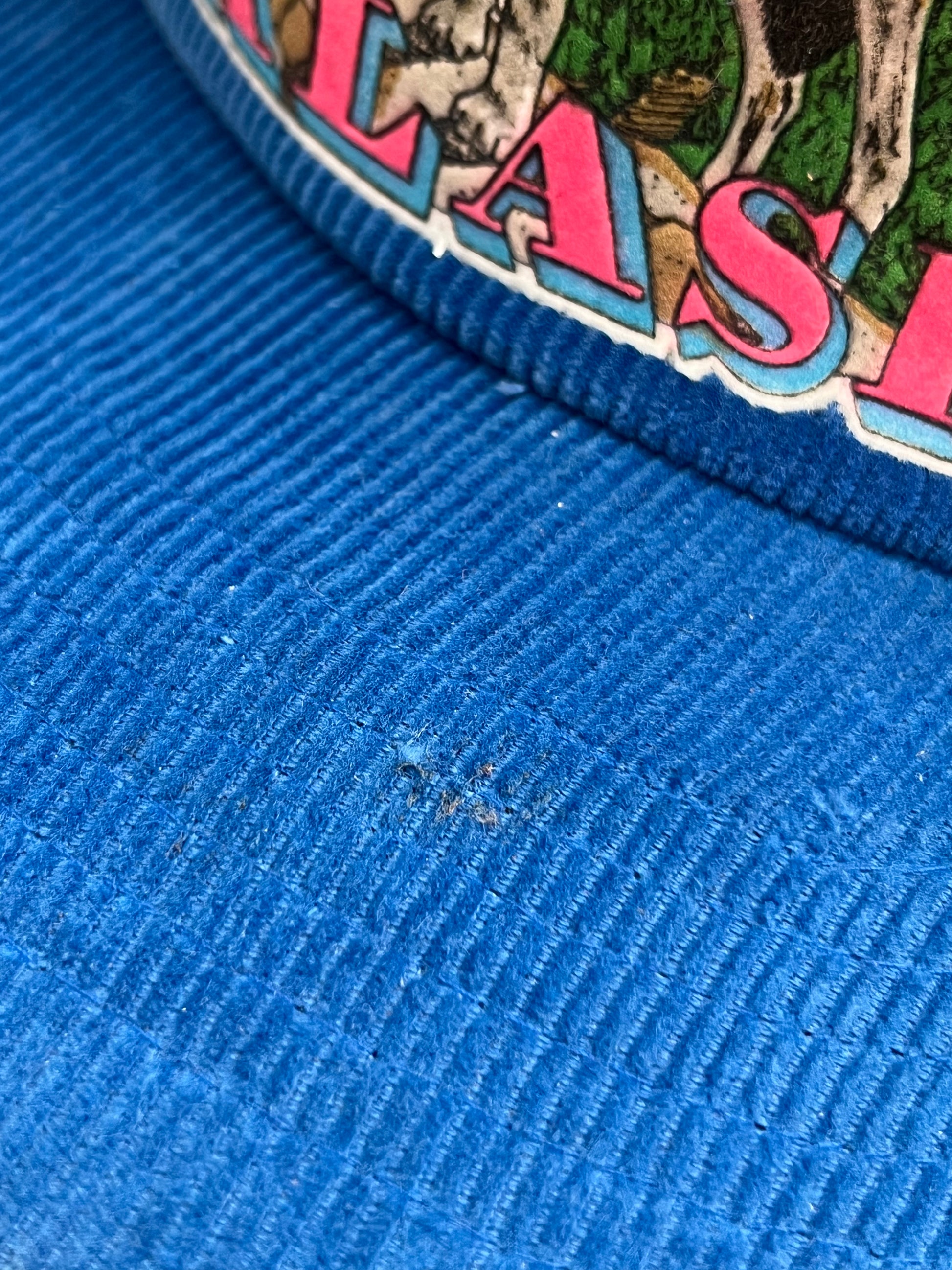 '80s-'90s Star Pacific Vintage Blue Corduroy Alaska Graphic Snapback Hat