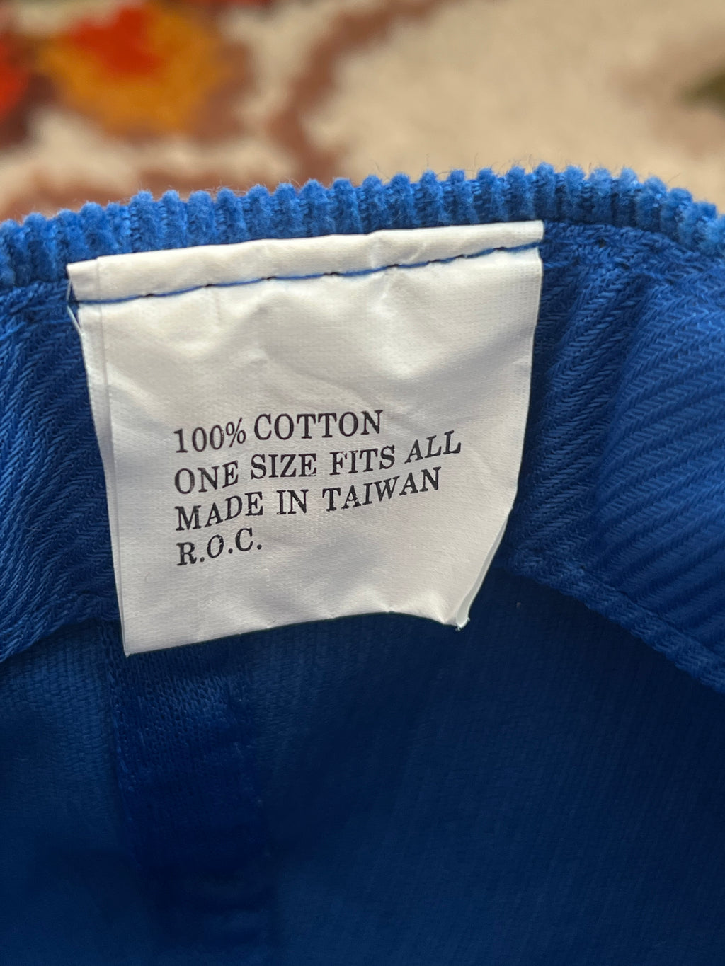 '80s-'90s Star Pacific Vintage Blue Corduroy Alaska Graphic Snapback Hat