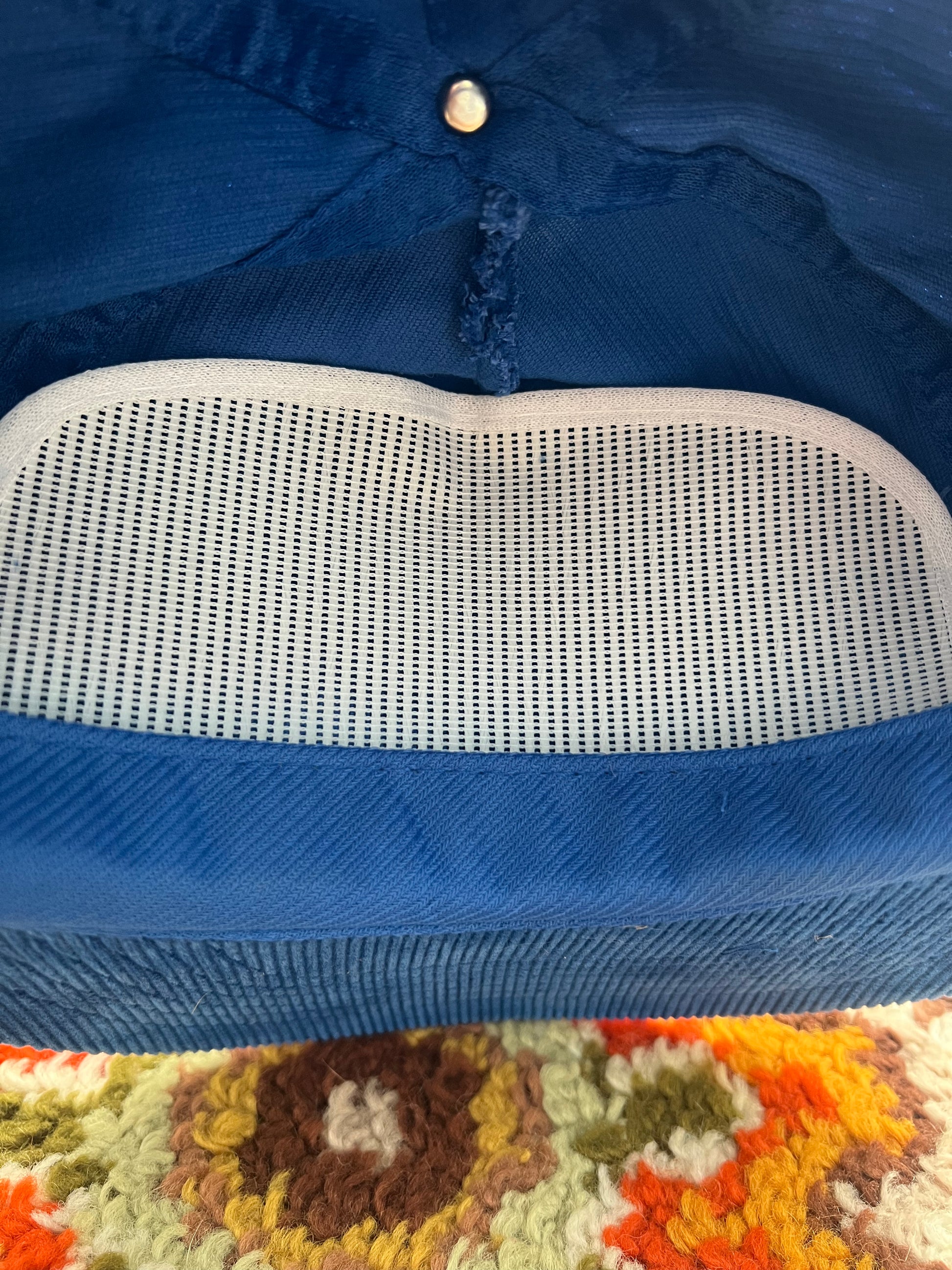 '80s-'90s Star Pacific Vintage Blue Corduroy Alaska Graphic Snapback Hat