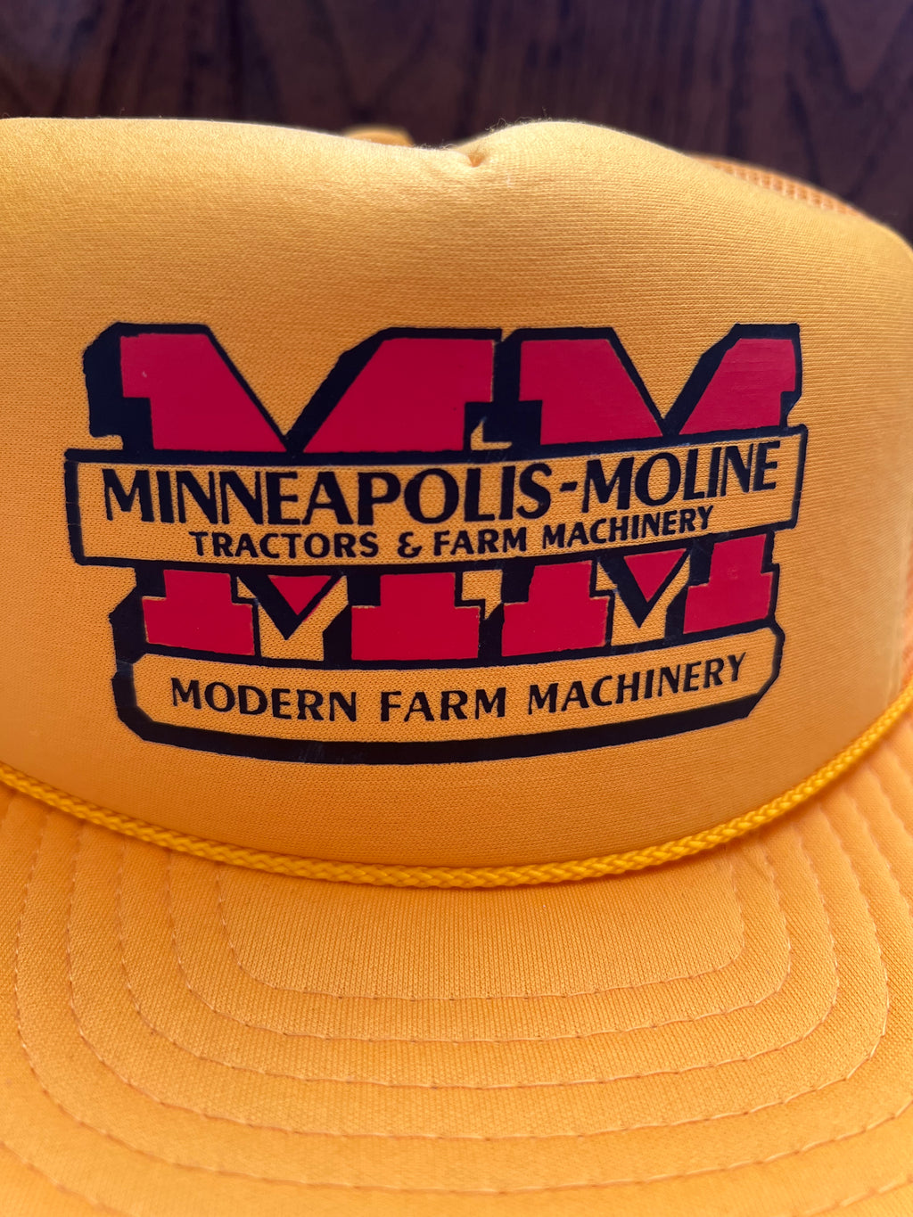 '90s Nissin Vintage Yellow Minneapolis-Moline Farm Snapback Hat