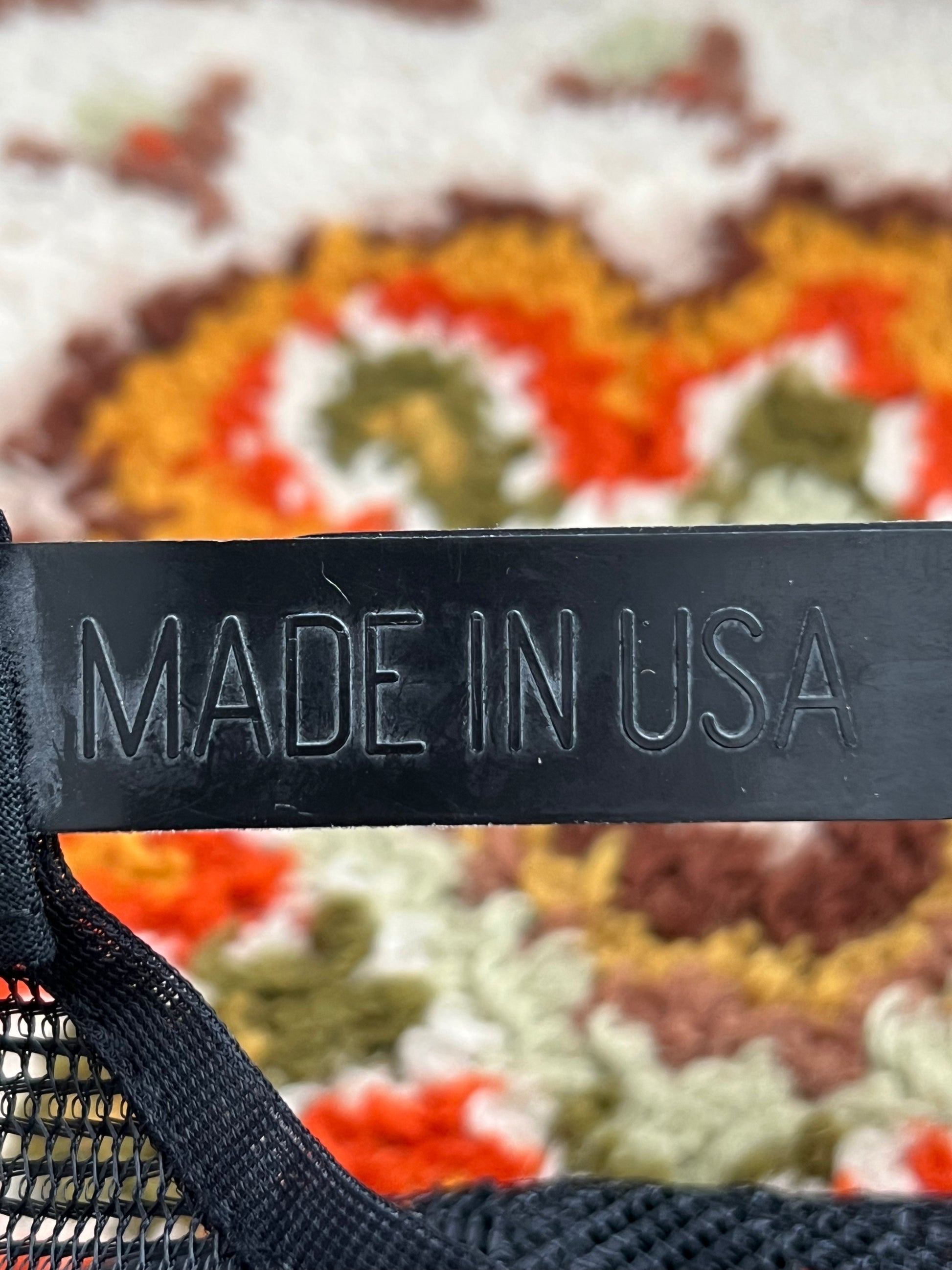 '80s Norscot Vintage Black USAW American Eagle And Flag Graphic Snapback Hat Made In USA