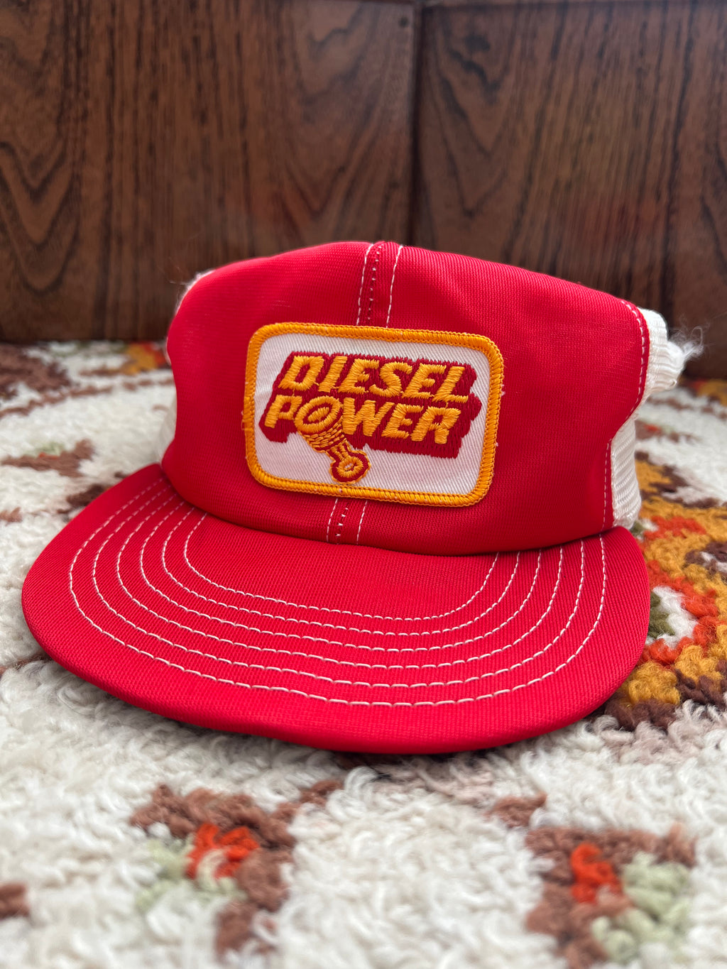 '70s-'80s Vintage Red Diesel Power Snapback Hat Made In USA