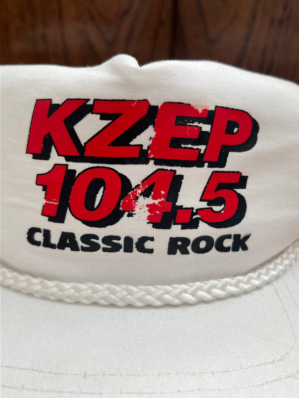 '80s RAN Vintage White KZEP Radio Snapback Hat