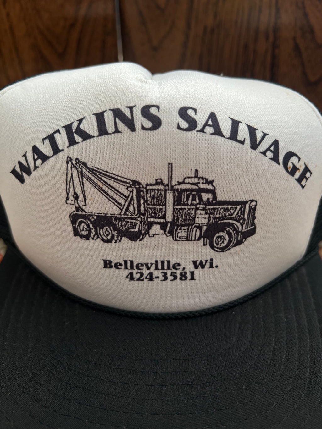 '90s Mohr's Vintage Black/White Watkin's Salvage Snapback Hat
