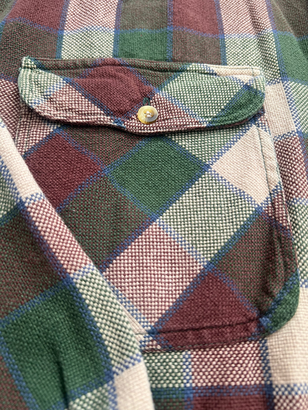 '90s Reservoir Vintage Brown/Green Plaid Button-Up Flannel XL