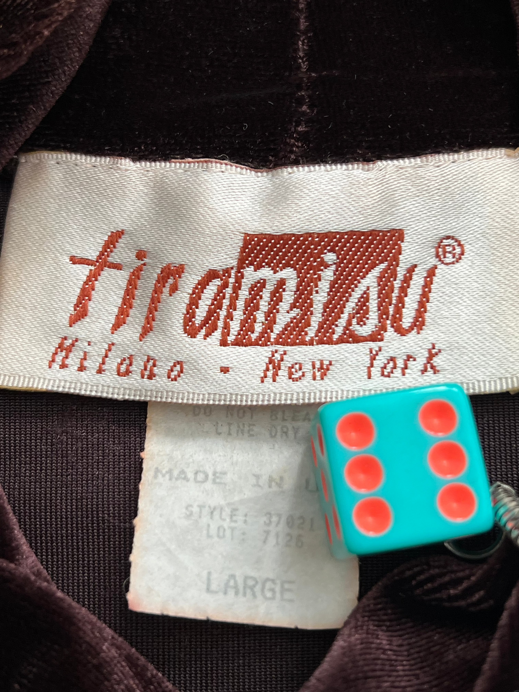 '70s Tiramisu Vintage Brown Velvet Turtle Neck Long Sleeve Shirt Made In USA L