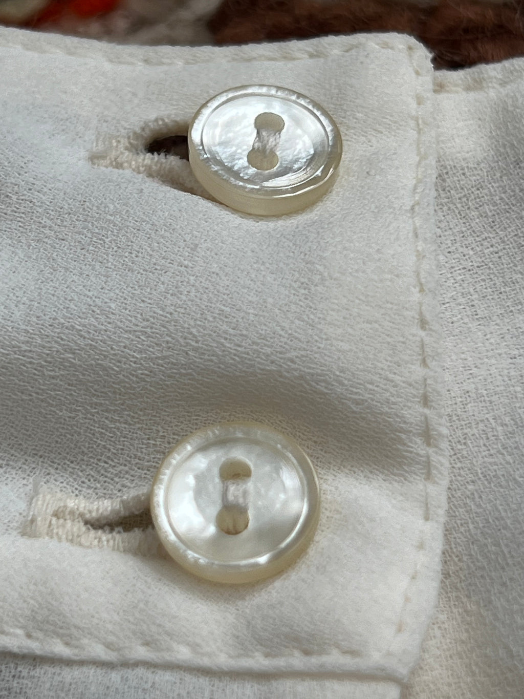 Vintage White Semi-Sheer Floral Lace High-Neck Long Sleeve