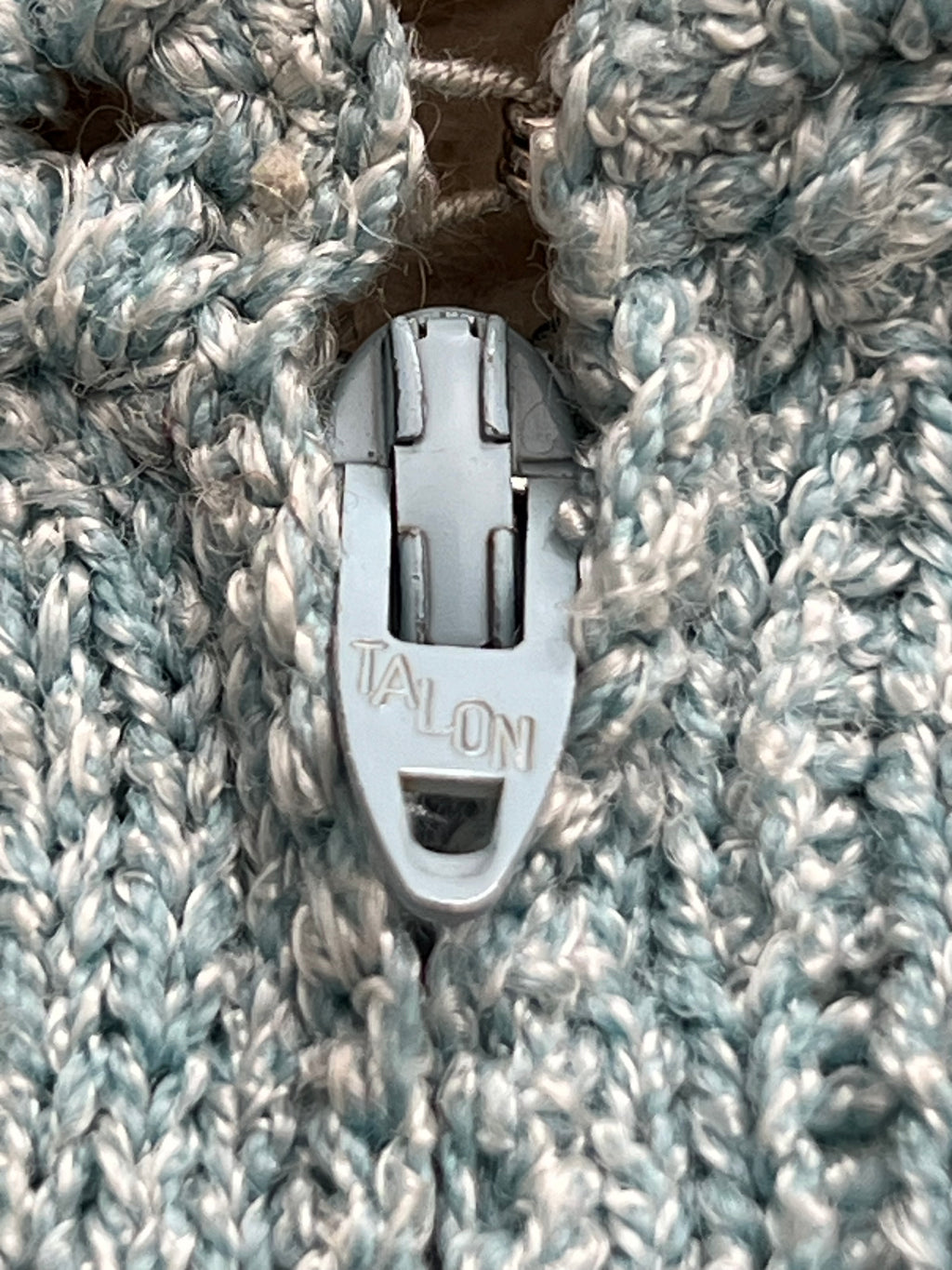 '60s Jane Vintage Blue Knit High-Neck Tank Top