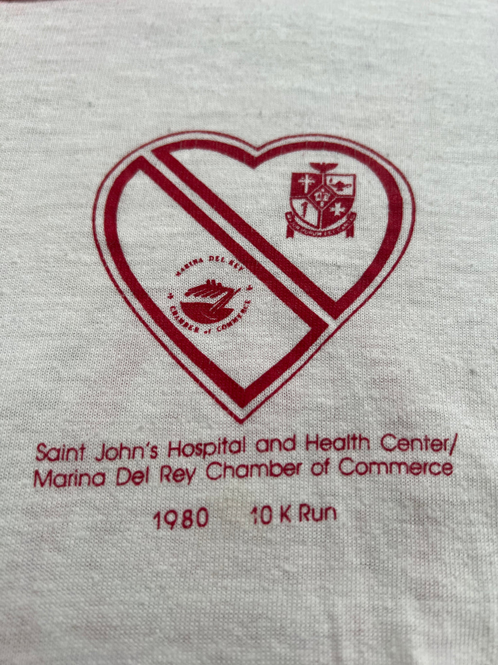 '80s Hanes Vintage White/Red St. John's Ringer T-shirt Made In USA S